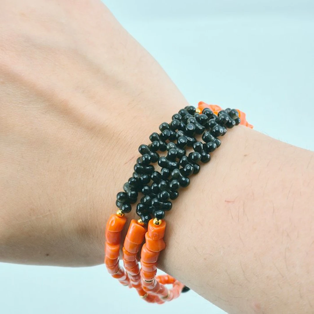 Coral - Silver, Gold-plated - Bracelet - CORALLO MEDITERRANEO
