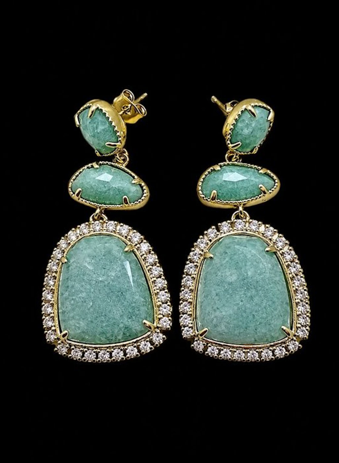 Exquisite Iceland Ice Amazonite Earrings - Earrings - Earrings