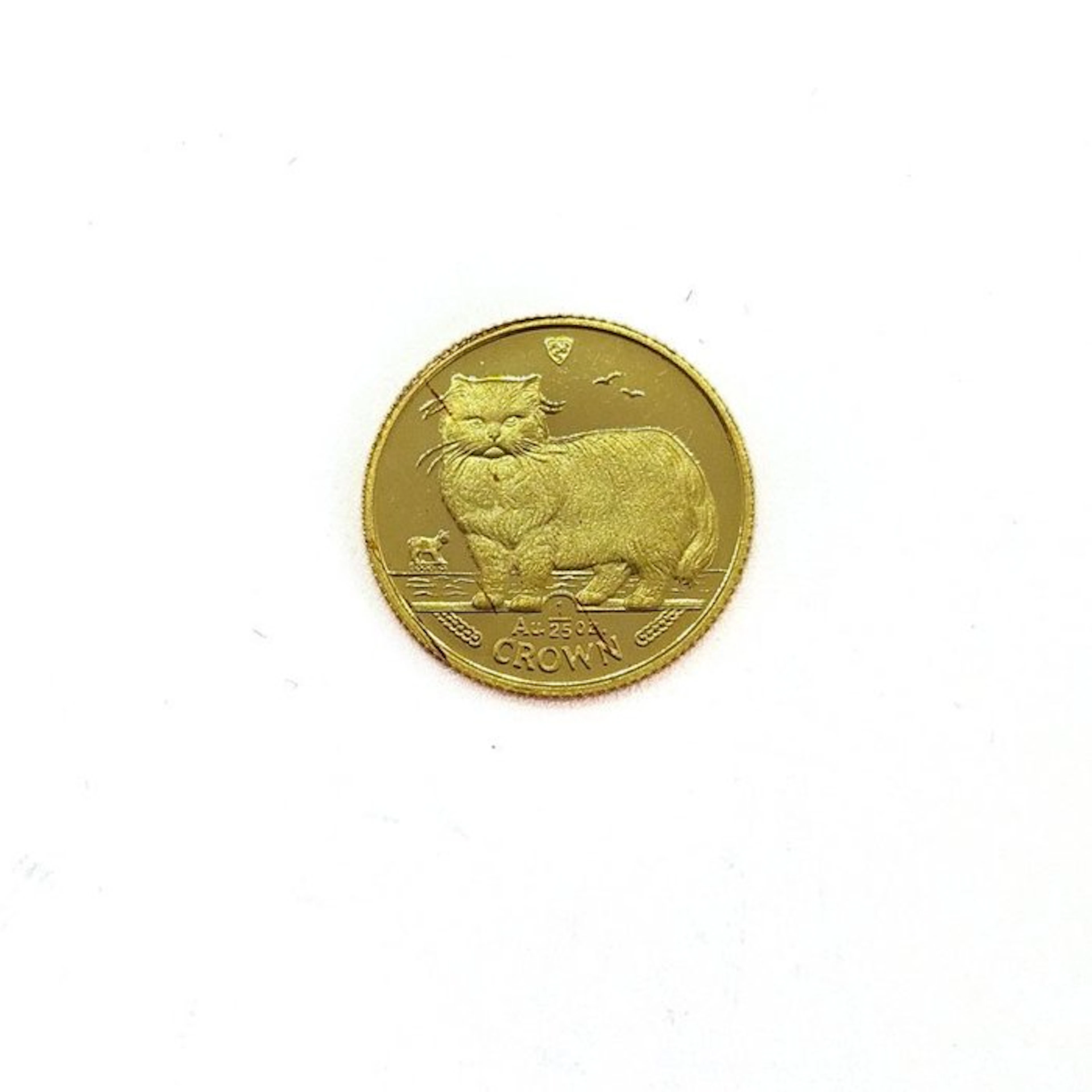 Isle of Man (Crown dependency). 1/25 Crown 1989 Cat - 1/25 Oz.