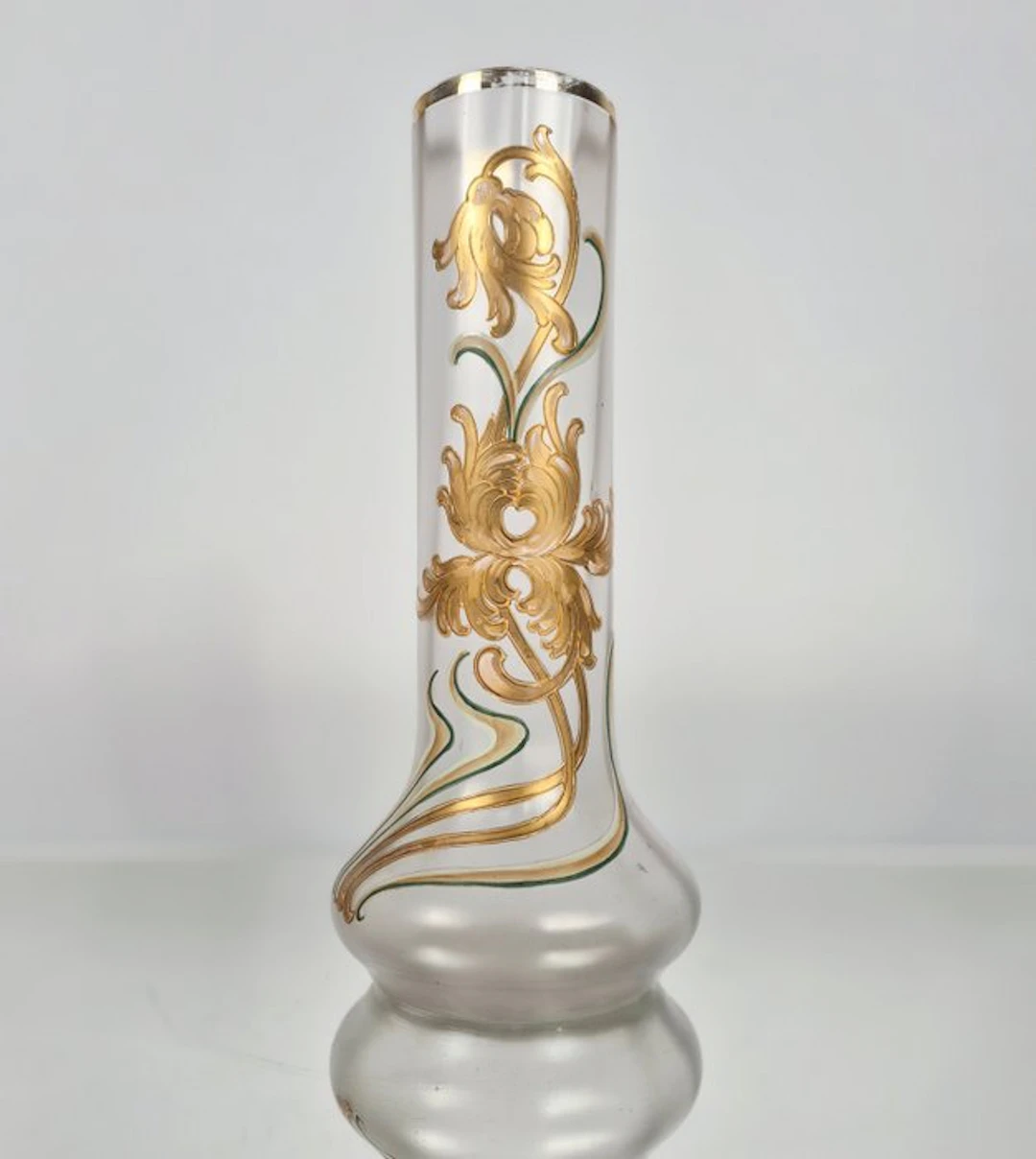 La Plaine St Denis Verreries - Legras (attr.) - Vase - Enamelled glass - Irises