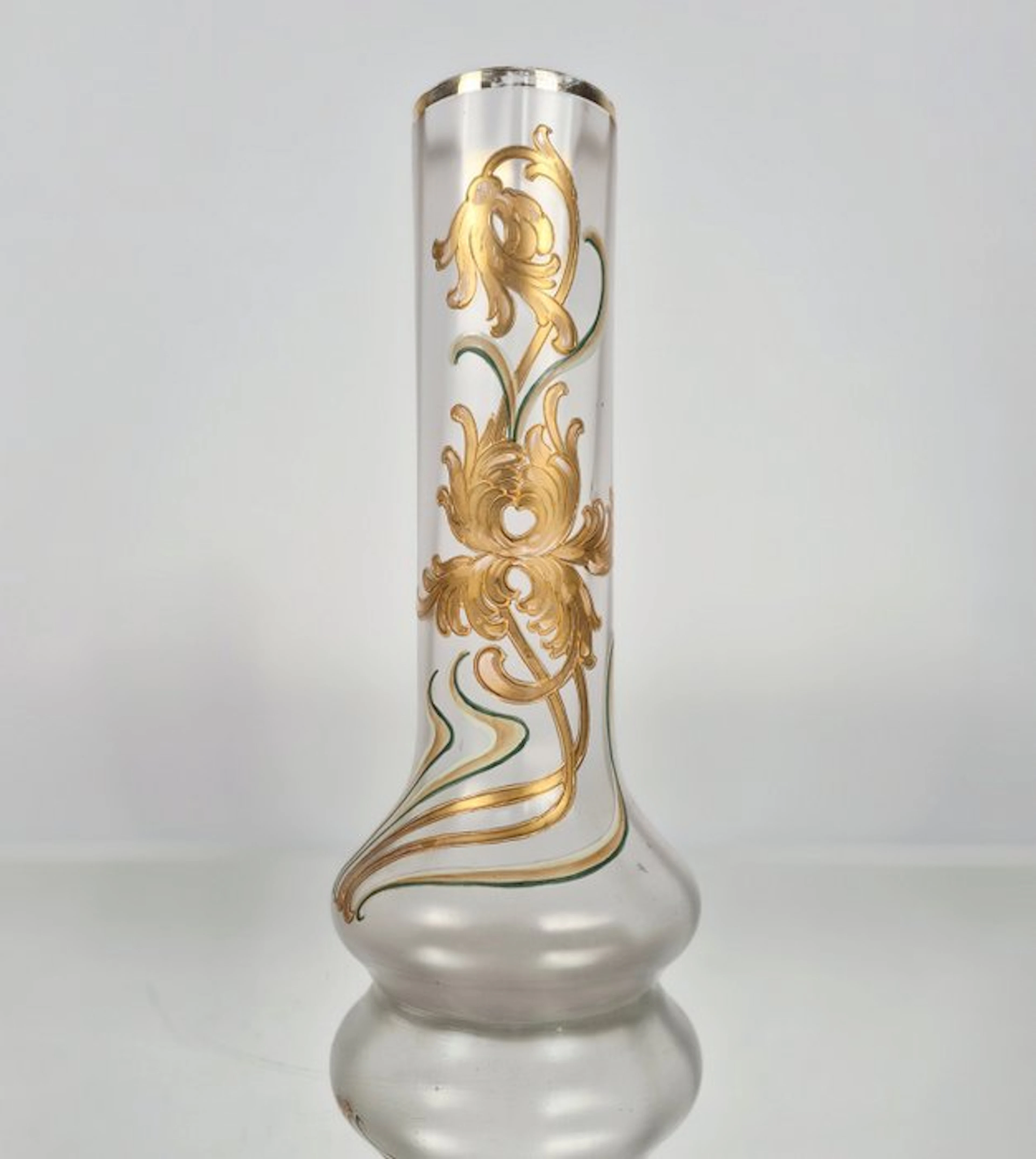 La Plaine St Denis Verreries - Legras (attr.) - Vase - Enamelled glass - Irises