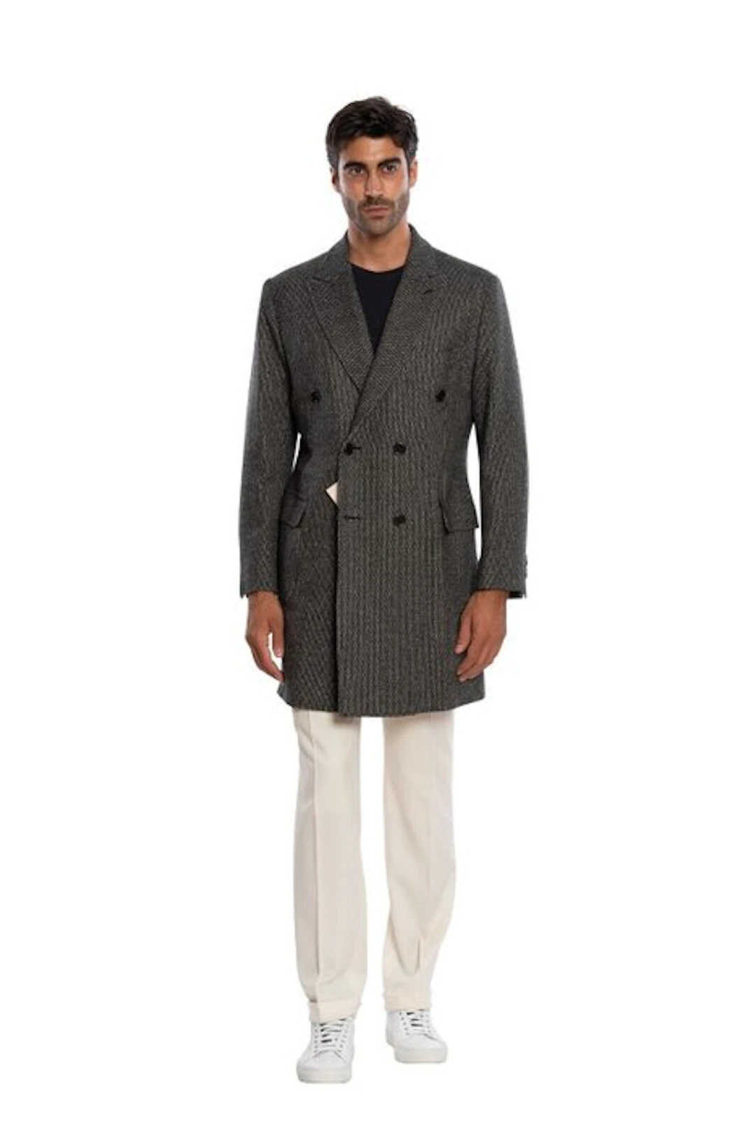 LUIGI BORRELLI NAPOLI - 54 IT - Hand-Sewn 100% Cashmere...