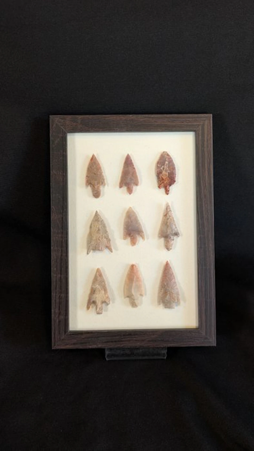 Neolithic Flint Collection of arrowhead points and biface...