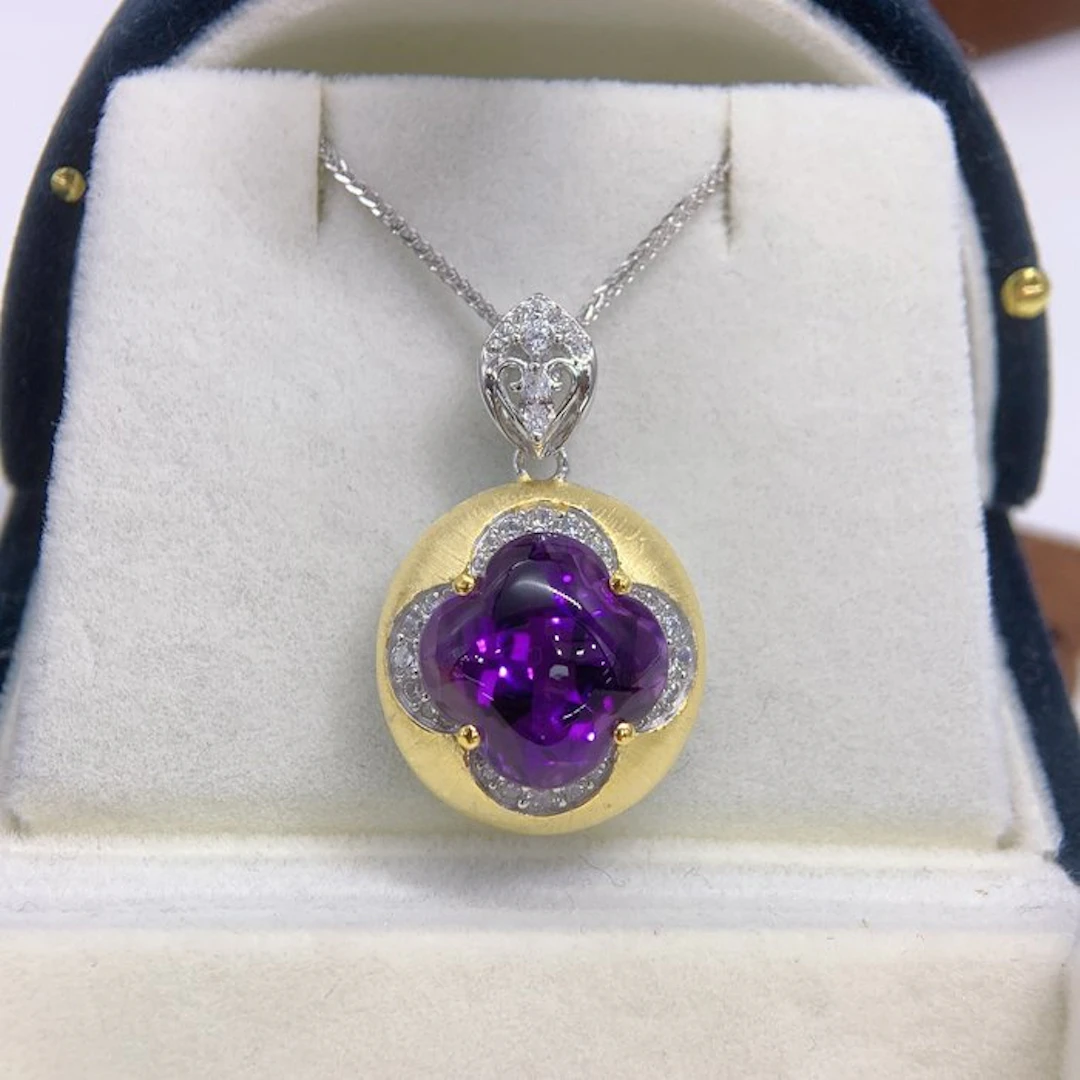 Designer Gold–Plated Silver Pendant | 8.2 ct