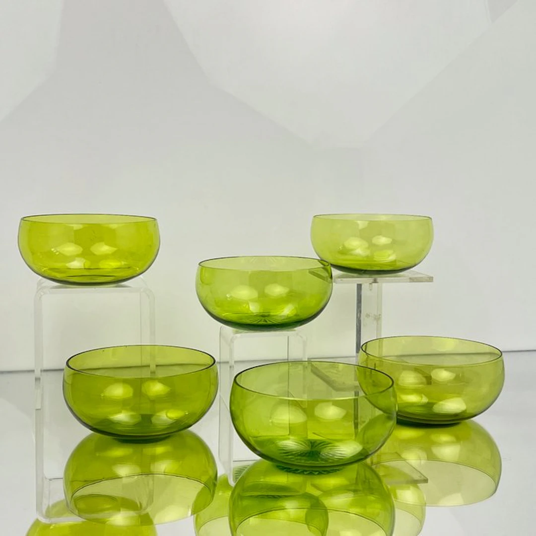 Val Saint Lambert - Set of bowls (6) - Dessert Bowls...