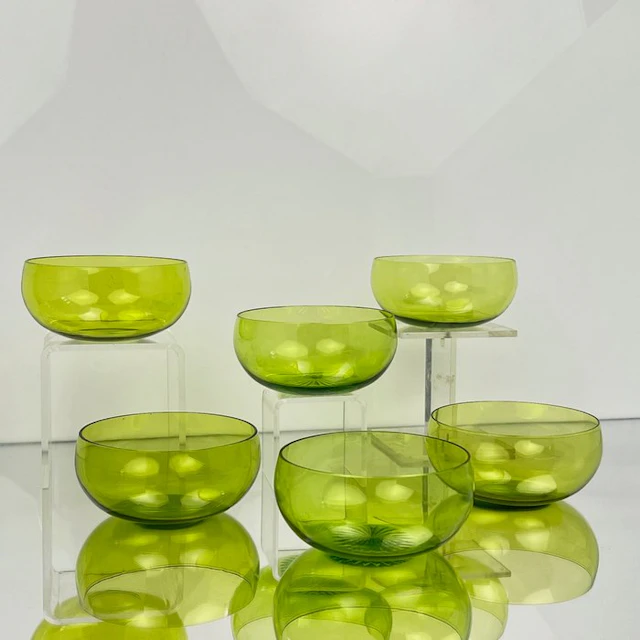 Val Saint Lambert - Set of bowls (6) - Dessert Bowls...