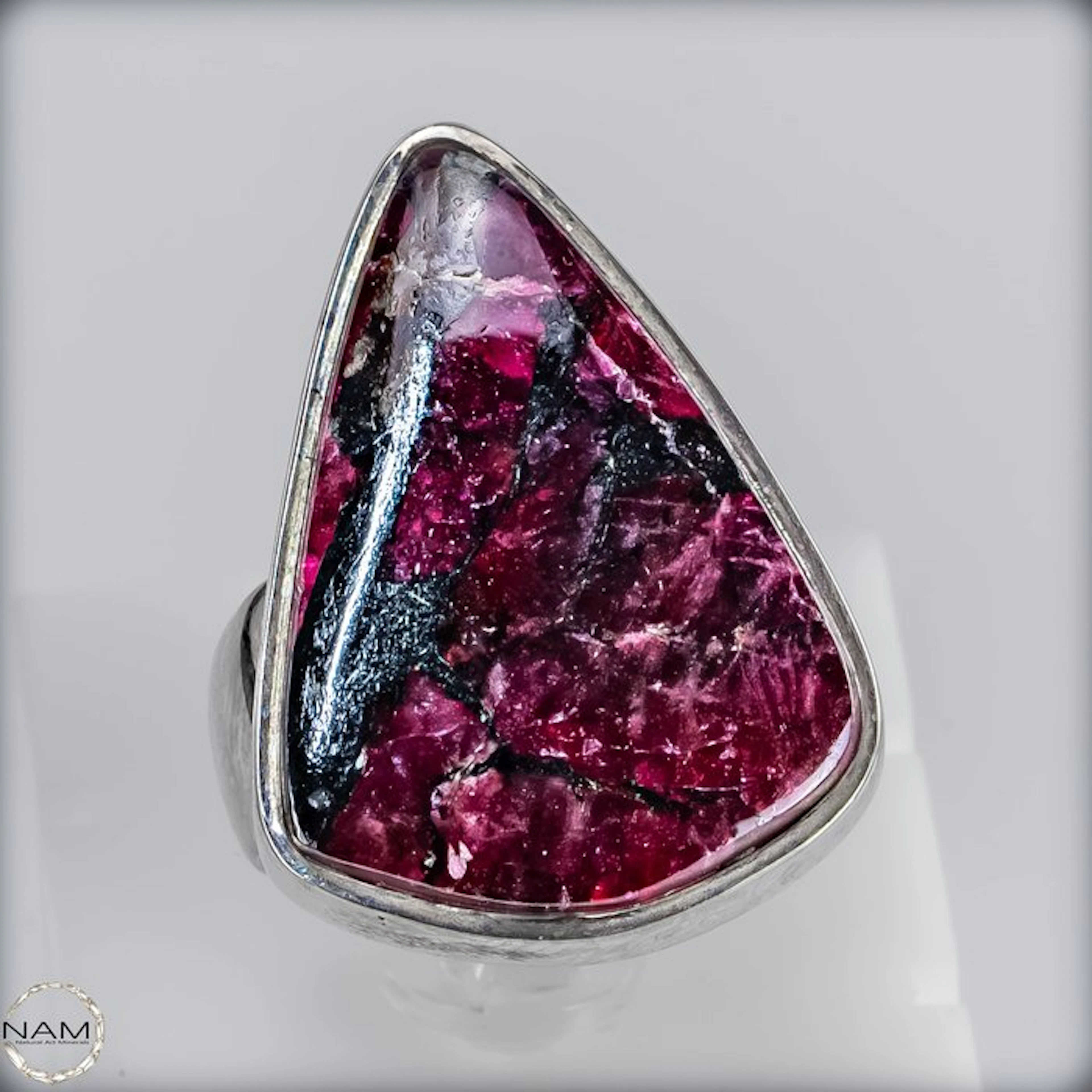 Rubellite-Tourmaline Ring in 925 Silver – Intense color...