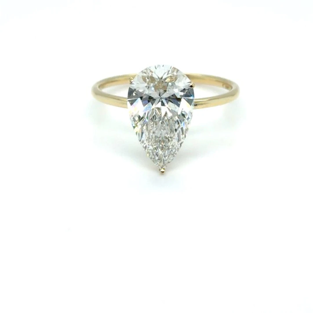 No reserve price - Ring - 14 kt. Yellow gold - 2.00ct. tw. Diamond (Lab-grown)