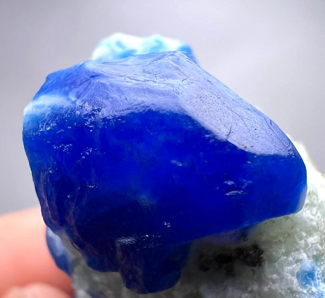 30 Gram. Full Terminated Top Blue Hauyne Crystal On...