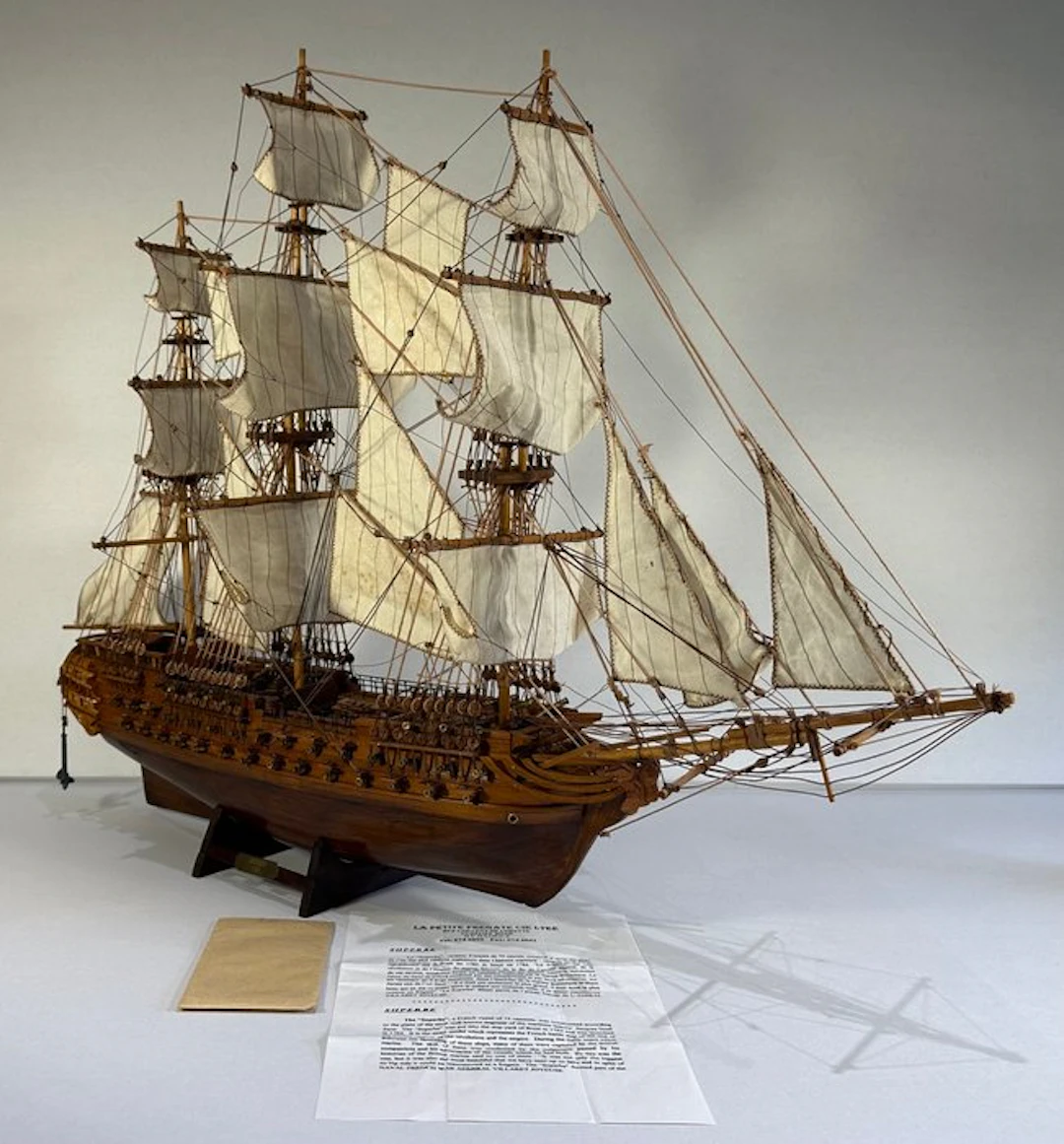 Model ship - Le "Superbe" 1784 – groot handgemaakt Frans...
