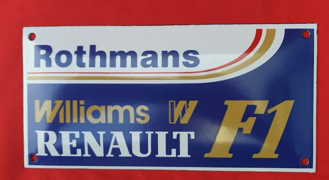 Aus eine große Sammlung - Rothmans Williams Renault F1 - Enamel sign - Enamel