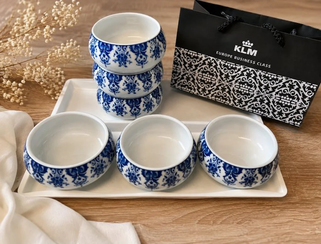 Marcel Wanders - Set of bowls - Porcelain - Six KLM business class bowls