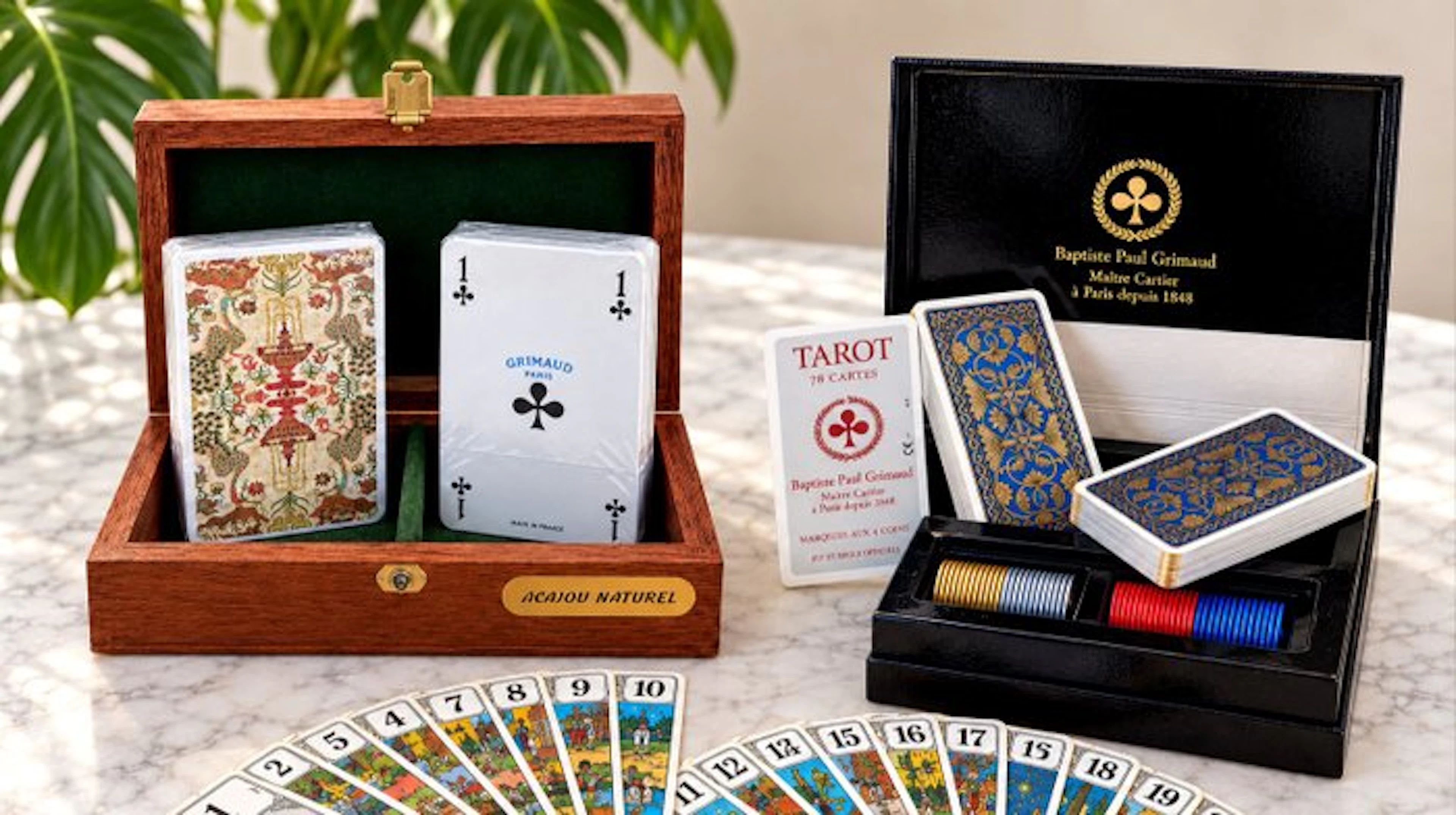 Grimaud - Baptiste Paul Grimaud - Case (2) - Mahogany - Tarot Boxes - Bridge