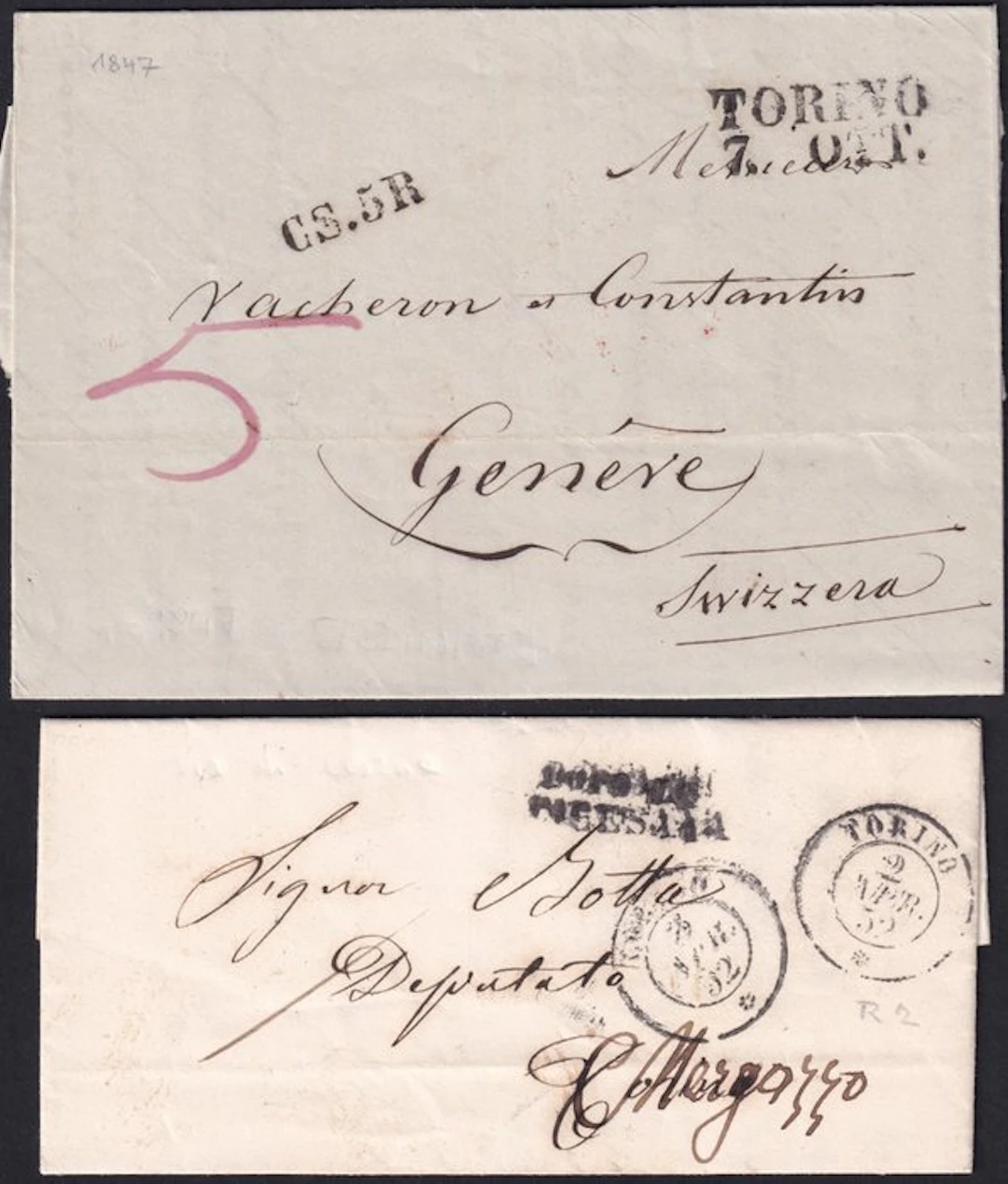 Italian Ancient States - Sardinia 1801/52 - Lot of 4...