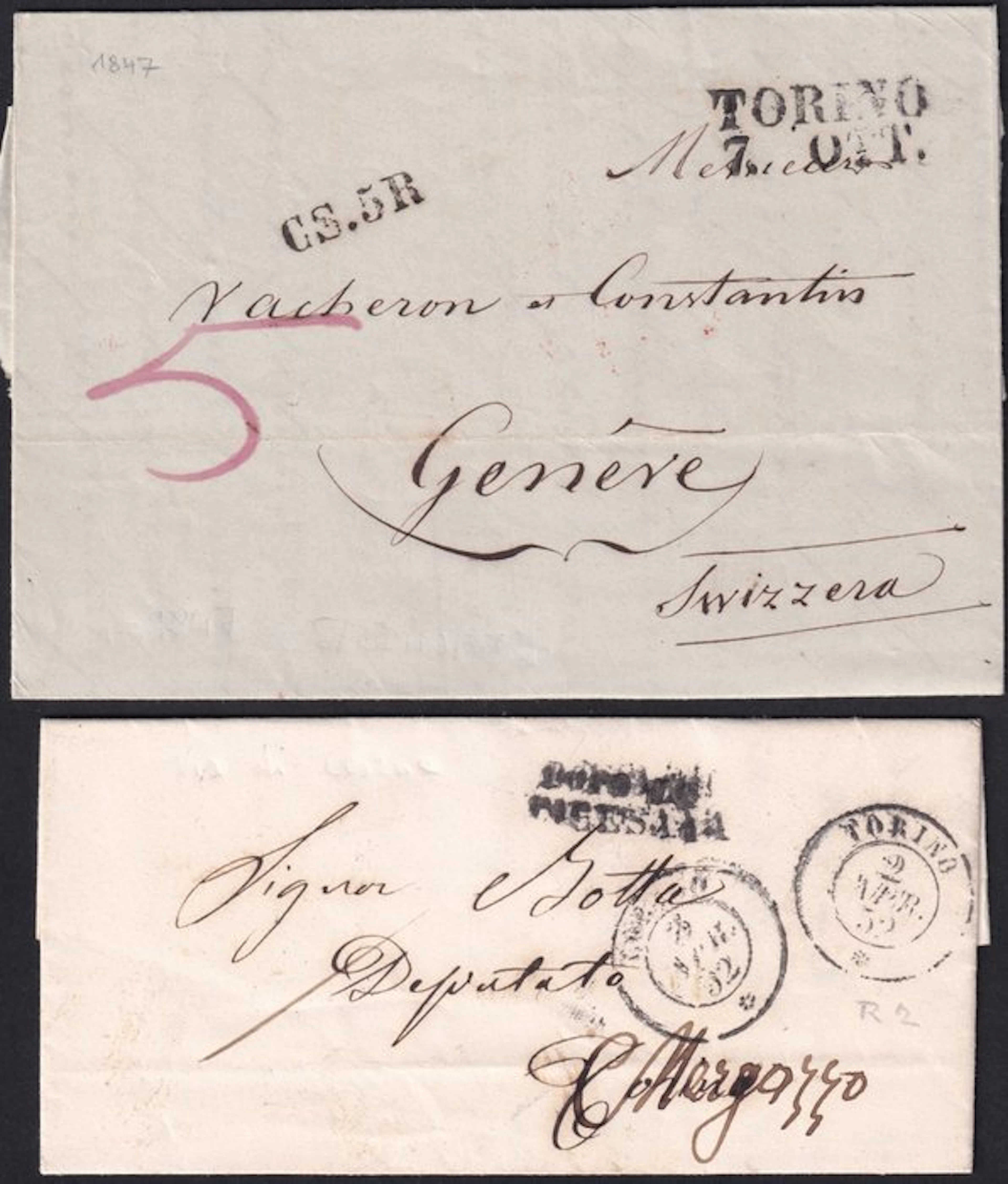 Italian Ancient States - Sardinia 1801/52 - Lot of 4...