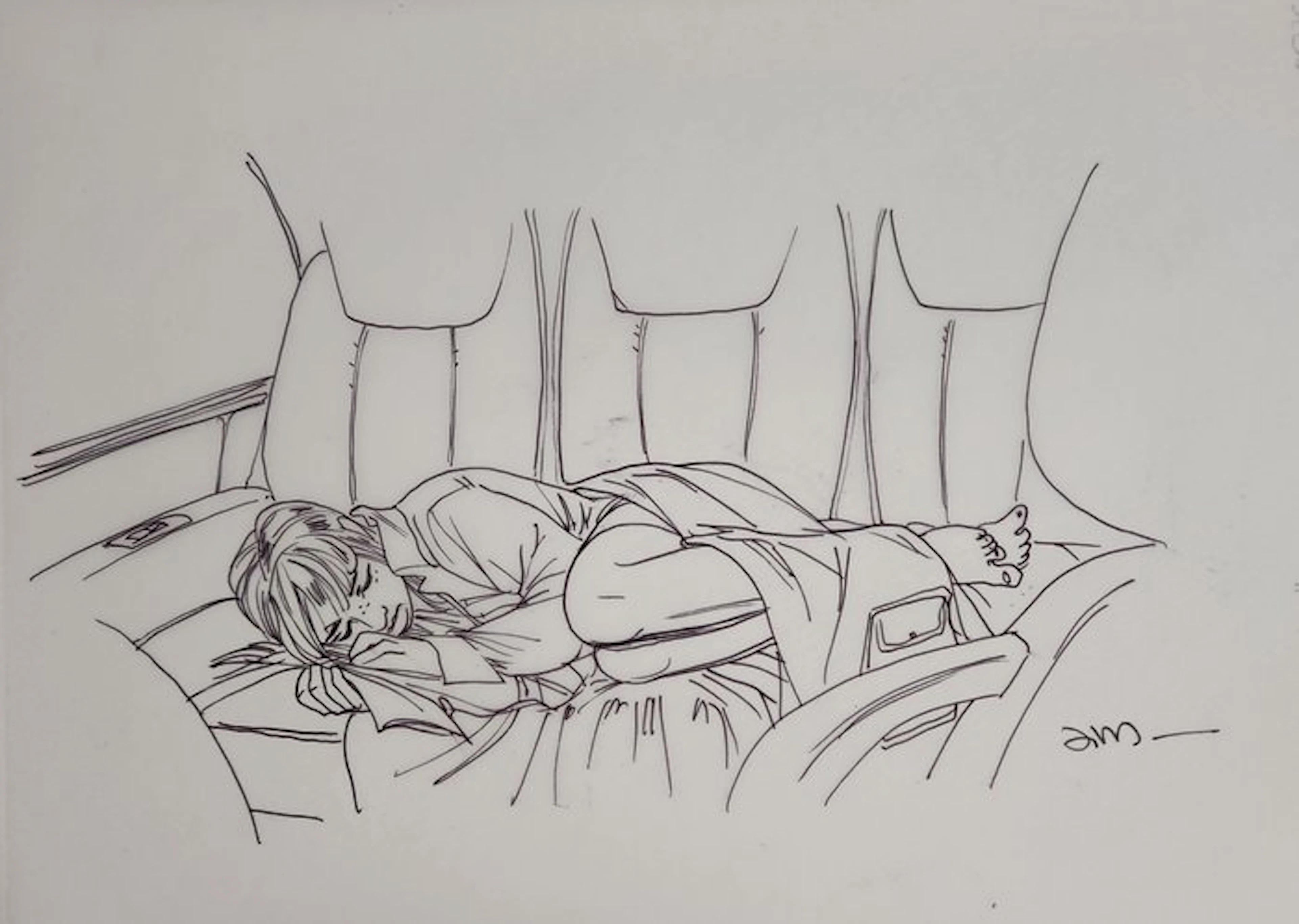 Jim (Terrasson, Thierry) - 1 Original preliminary drawing - Une Nuit à Rome