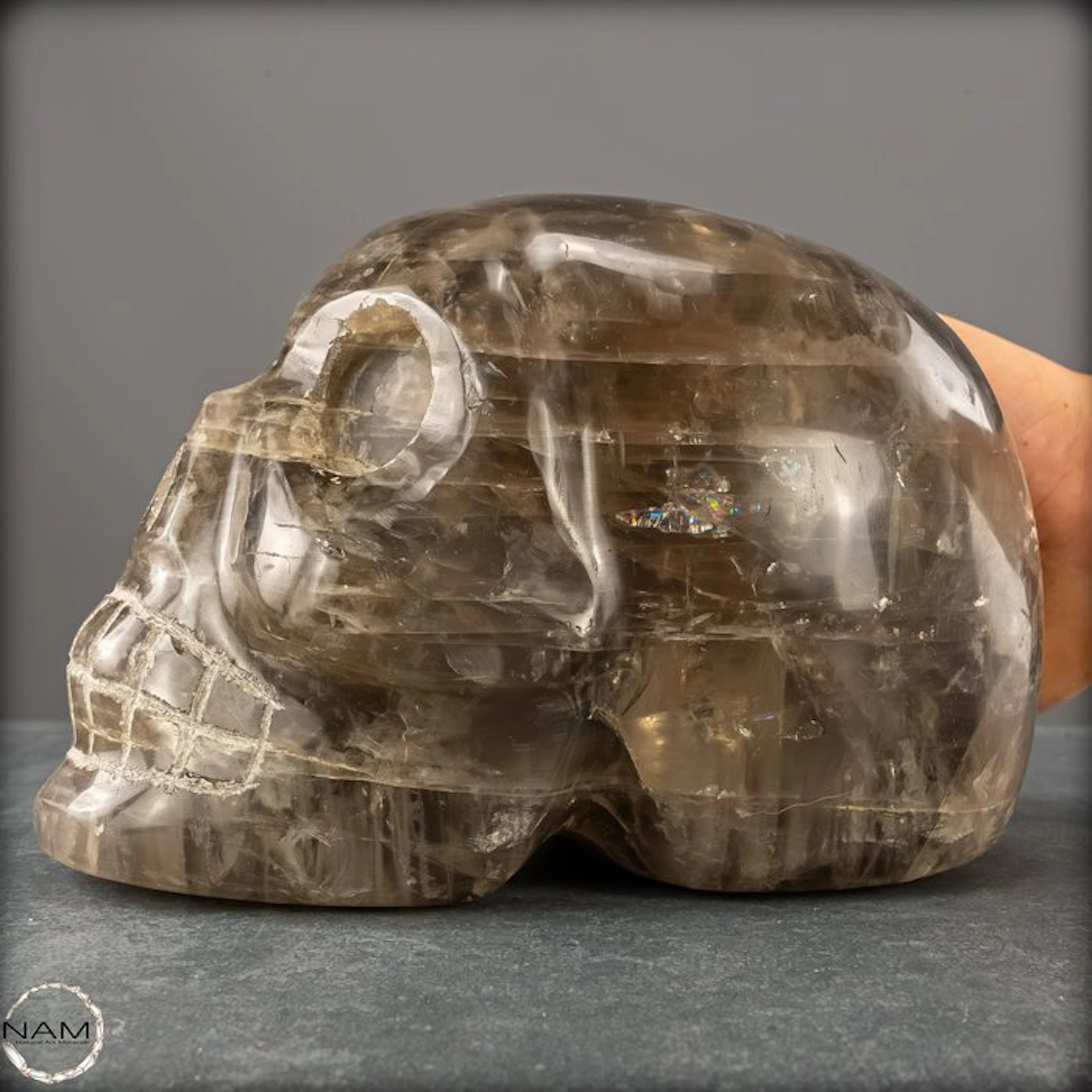 Natural Smoky Quartz Skull, Brazil- 4342.11 g