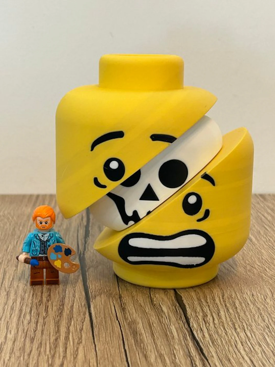 Fait maison - (MOC) Minifigure LEGO - 12 cm – Design Tête...