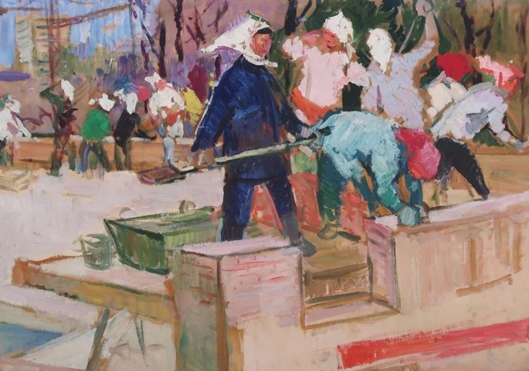 Khitrova Tamara Alexandrovna (1913-1991) - Muratrici - NO RESERVE