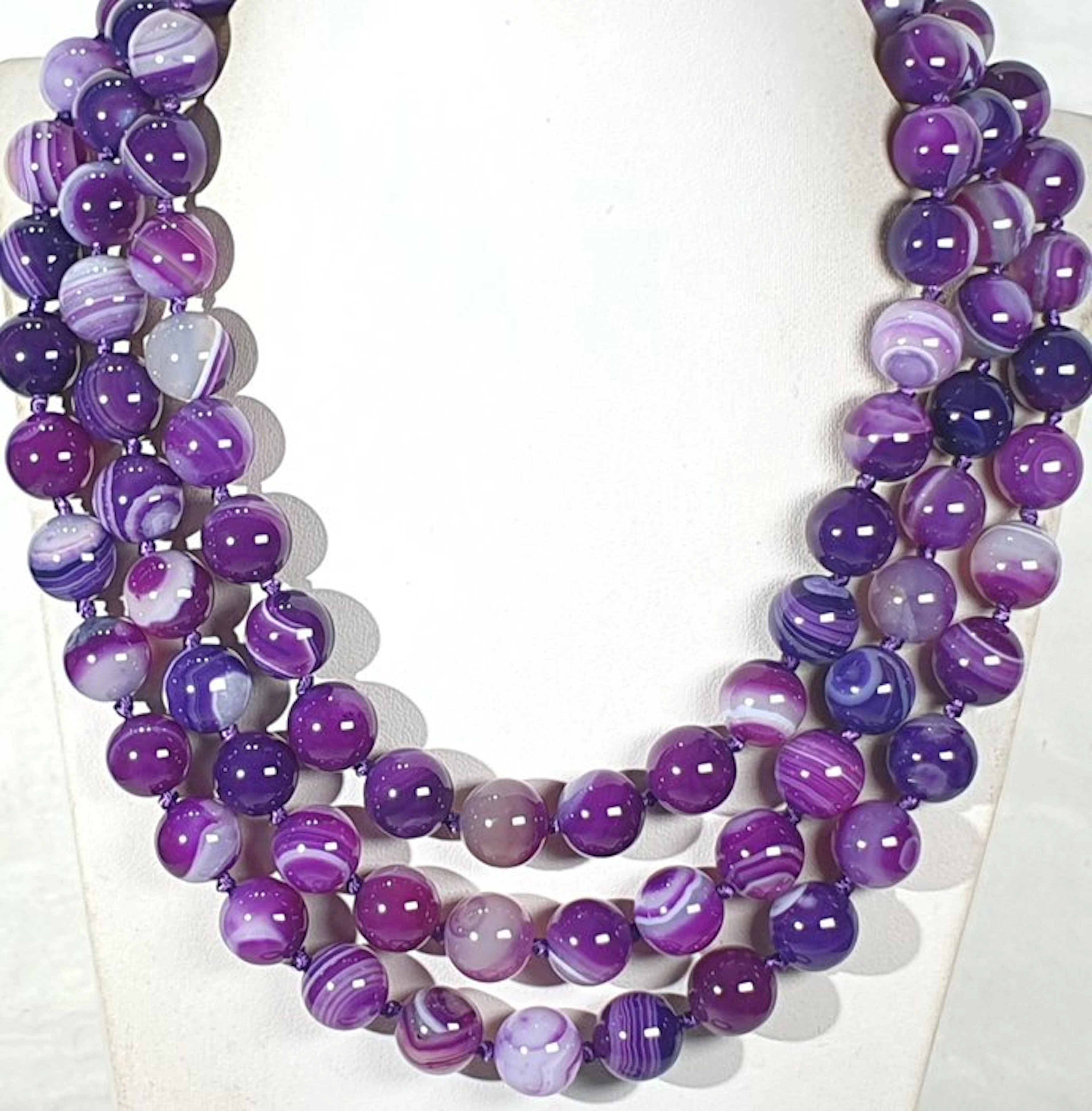 Purple Agate from Brazil - VERY LONG - Enhances spiritual...