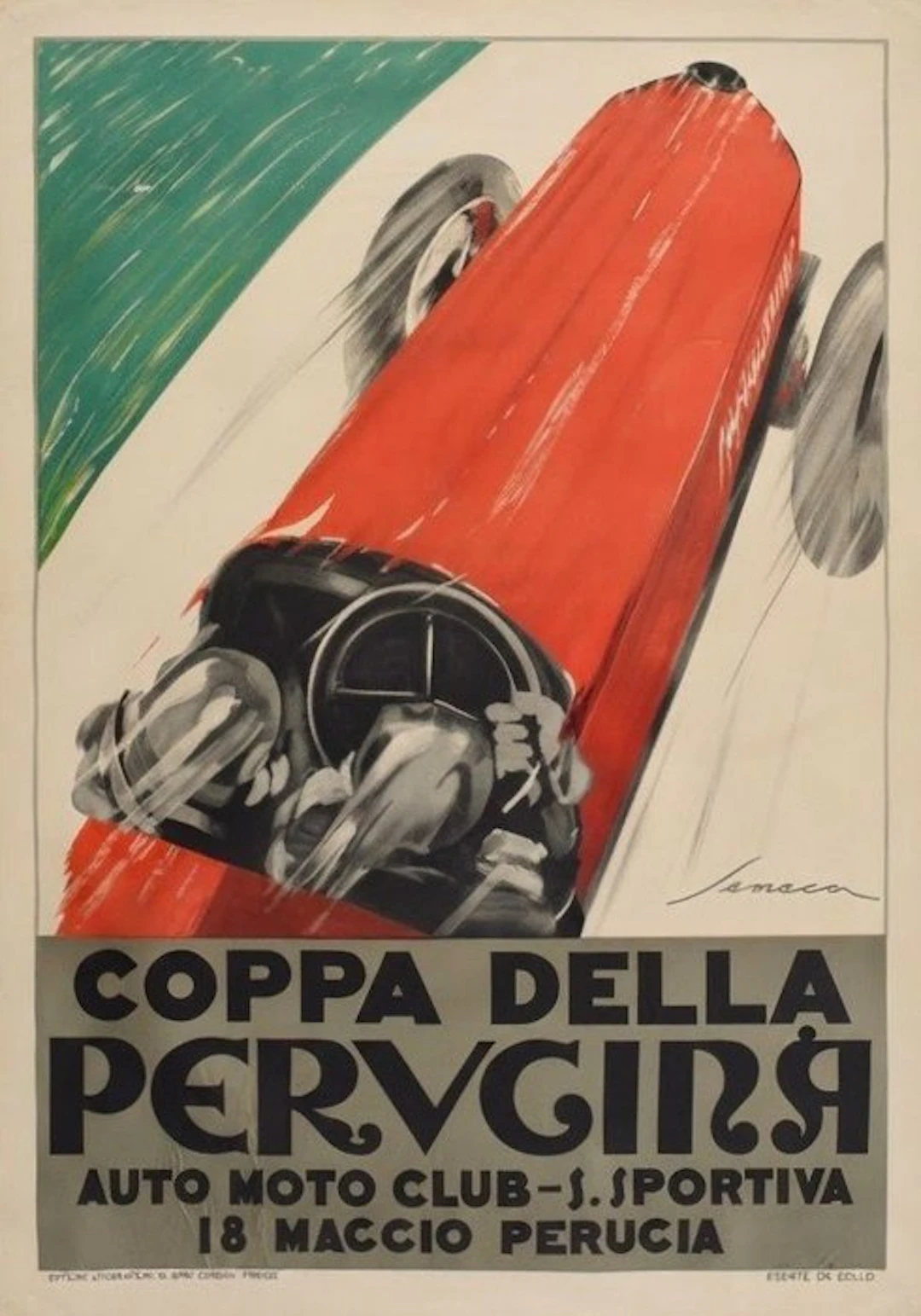 Federico Seneca (1891-1976) - Coppa della Perugina - Perugia - 1924