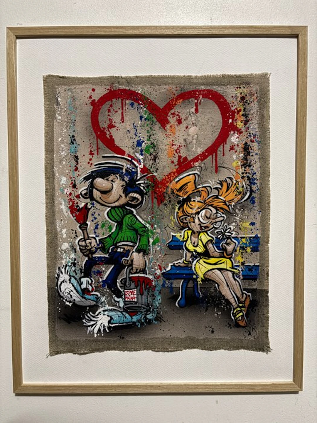 Elisée Skayzoo - Love painting : Gaston Lagaffe et Mademoiselle Jeanne