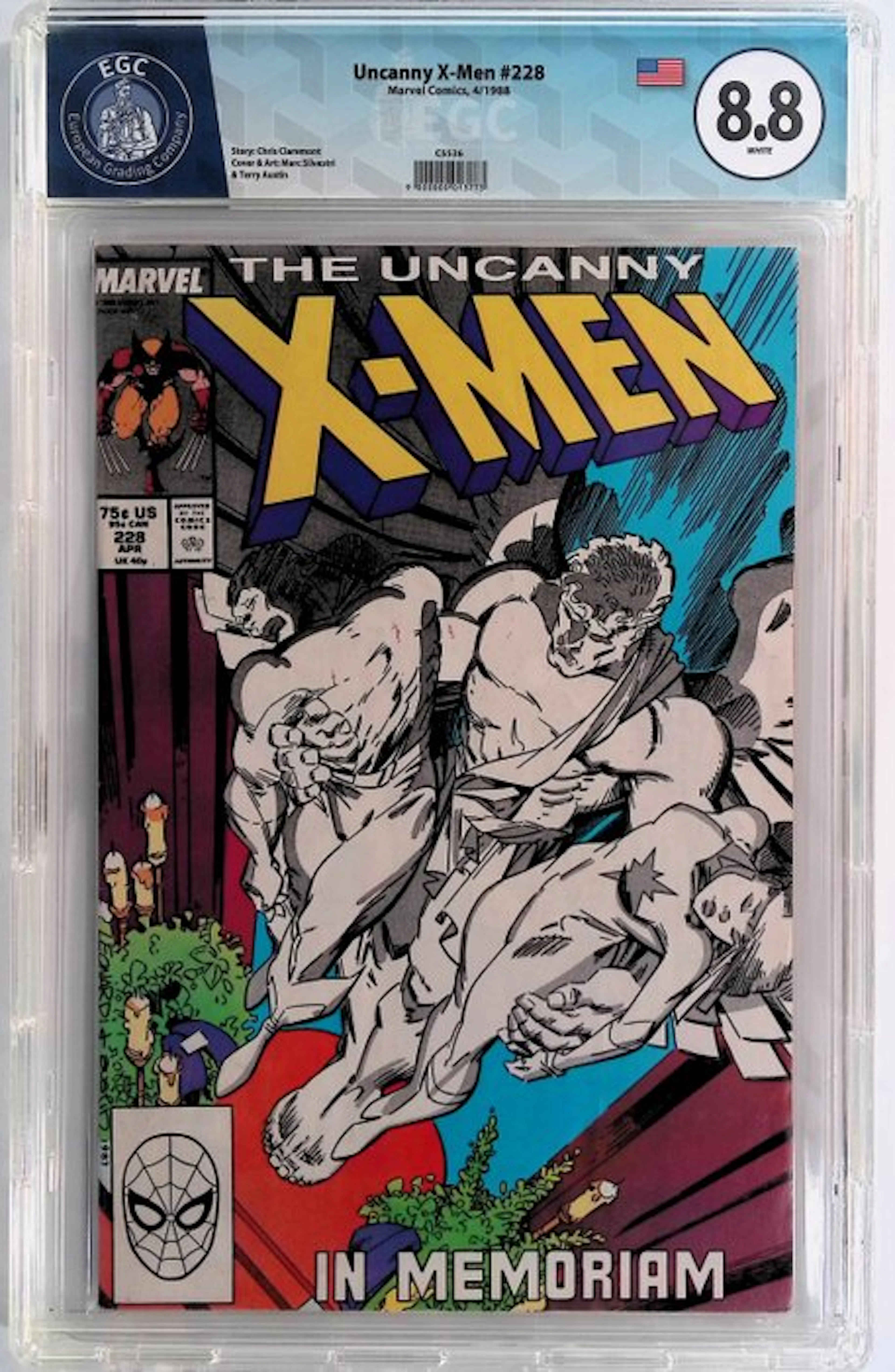 Uncanny X-Men #228 - EGC 8.8 - 1 Graded comic - First edition - 1988