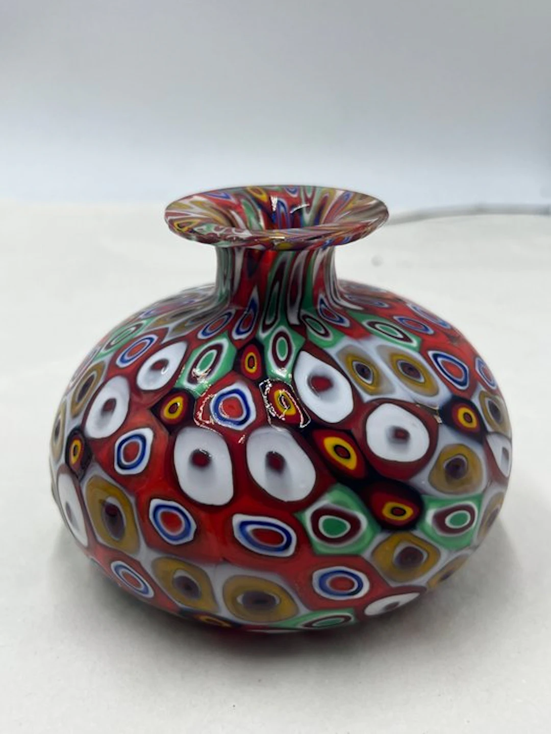 Campanella livio vaso in murrine colorate Arlecchino...