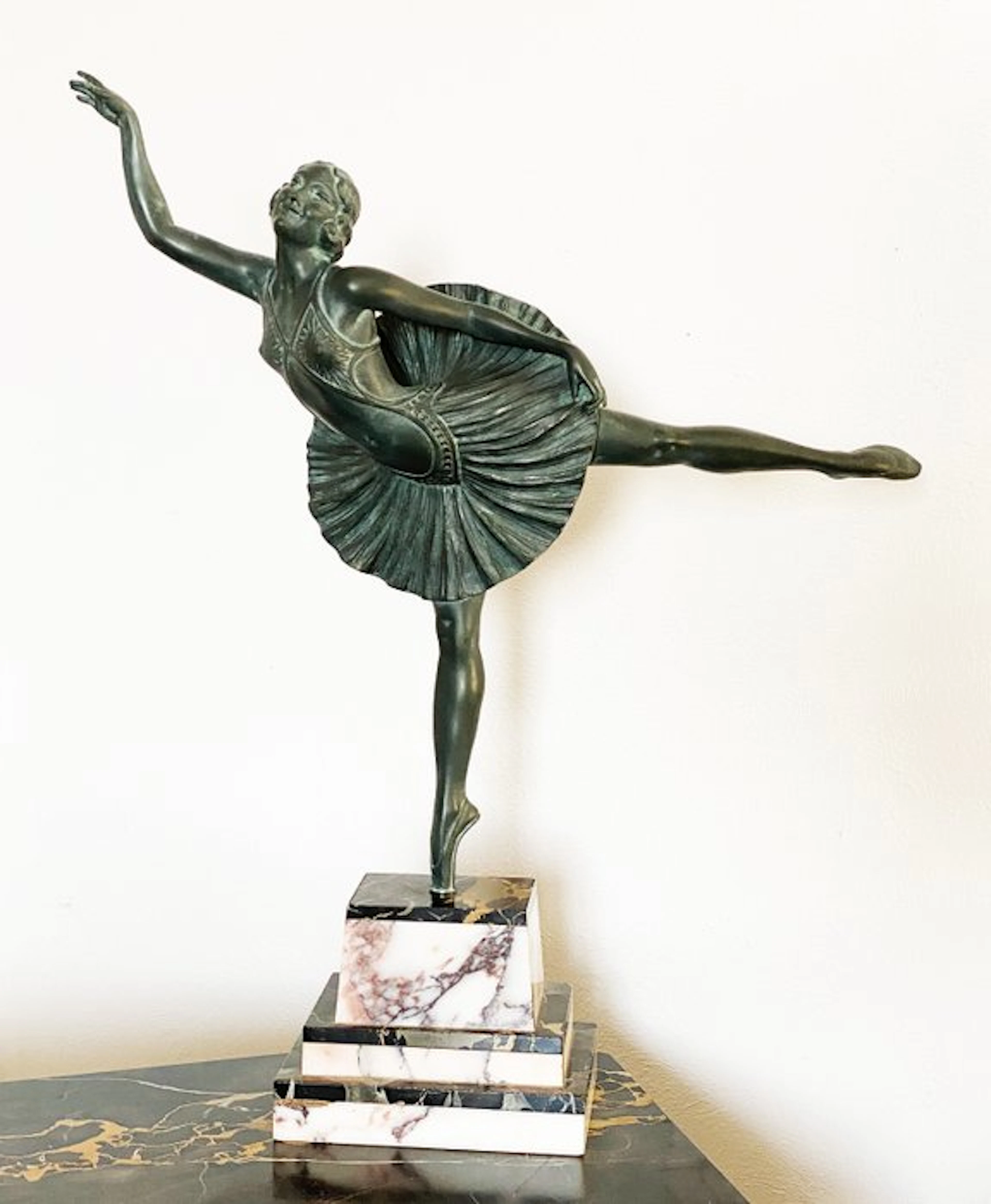 original rare large dancer / Danseuse / Tänzerin - Carlier - Sculpture