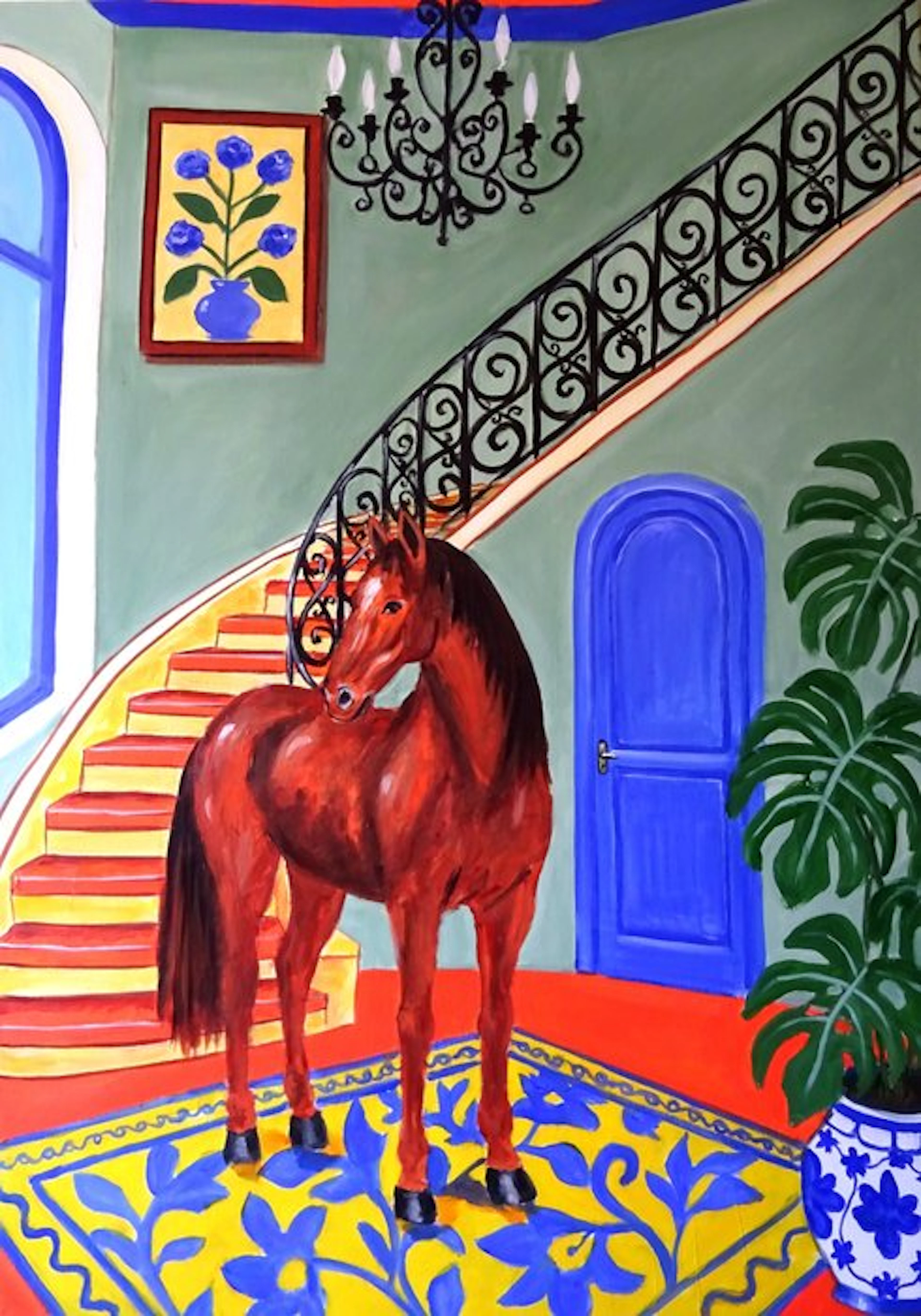 Corina Schroeder - A horse in the foyer XL