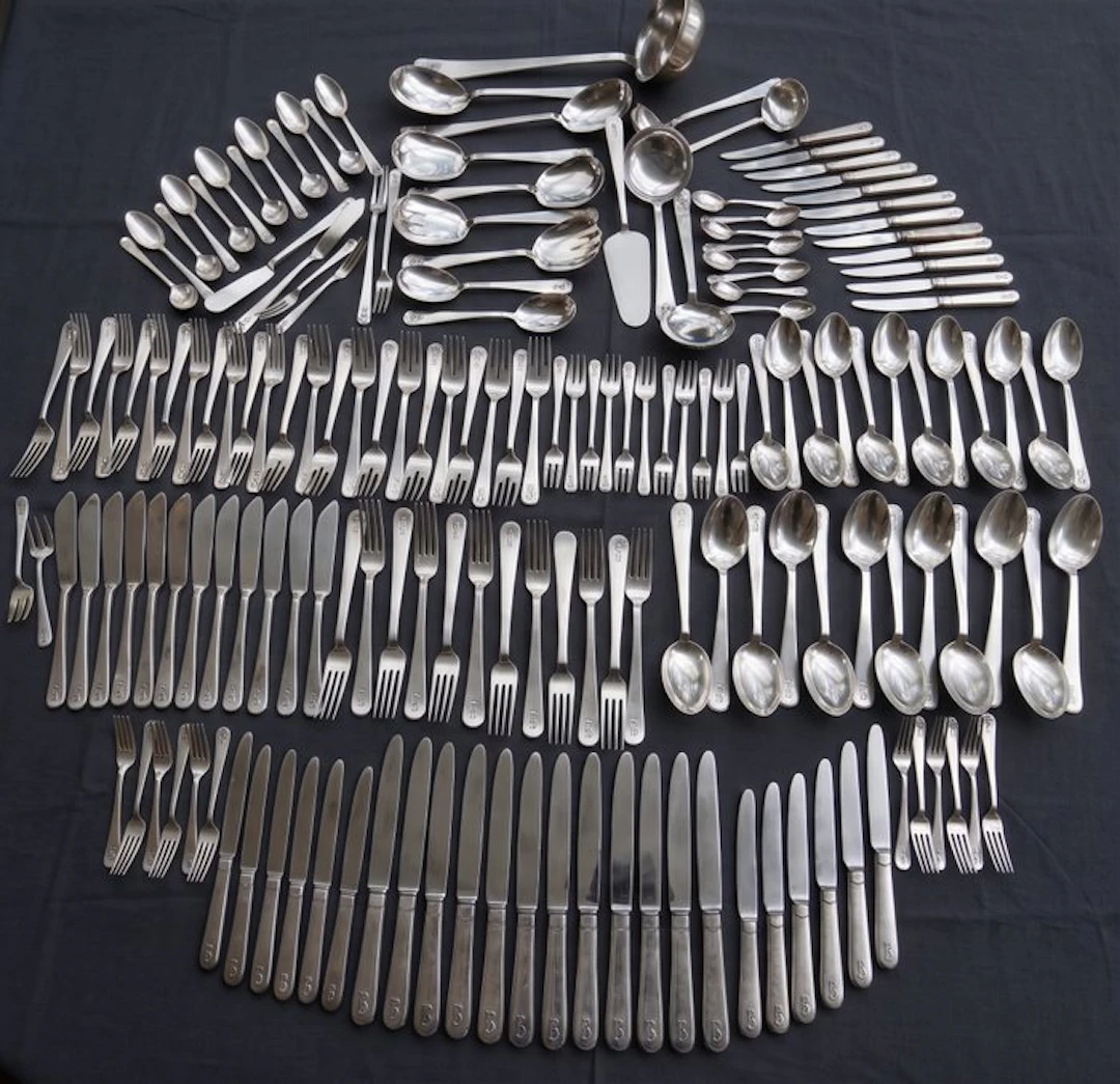 Bahner MS - Gebhard Duve - Cutlery set for 12 (174) - 18000 - .800 silver