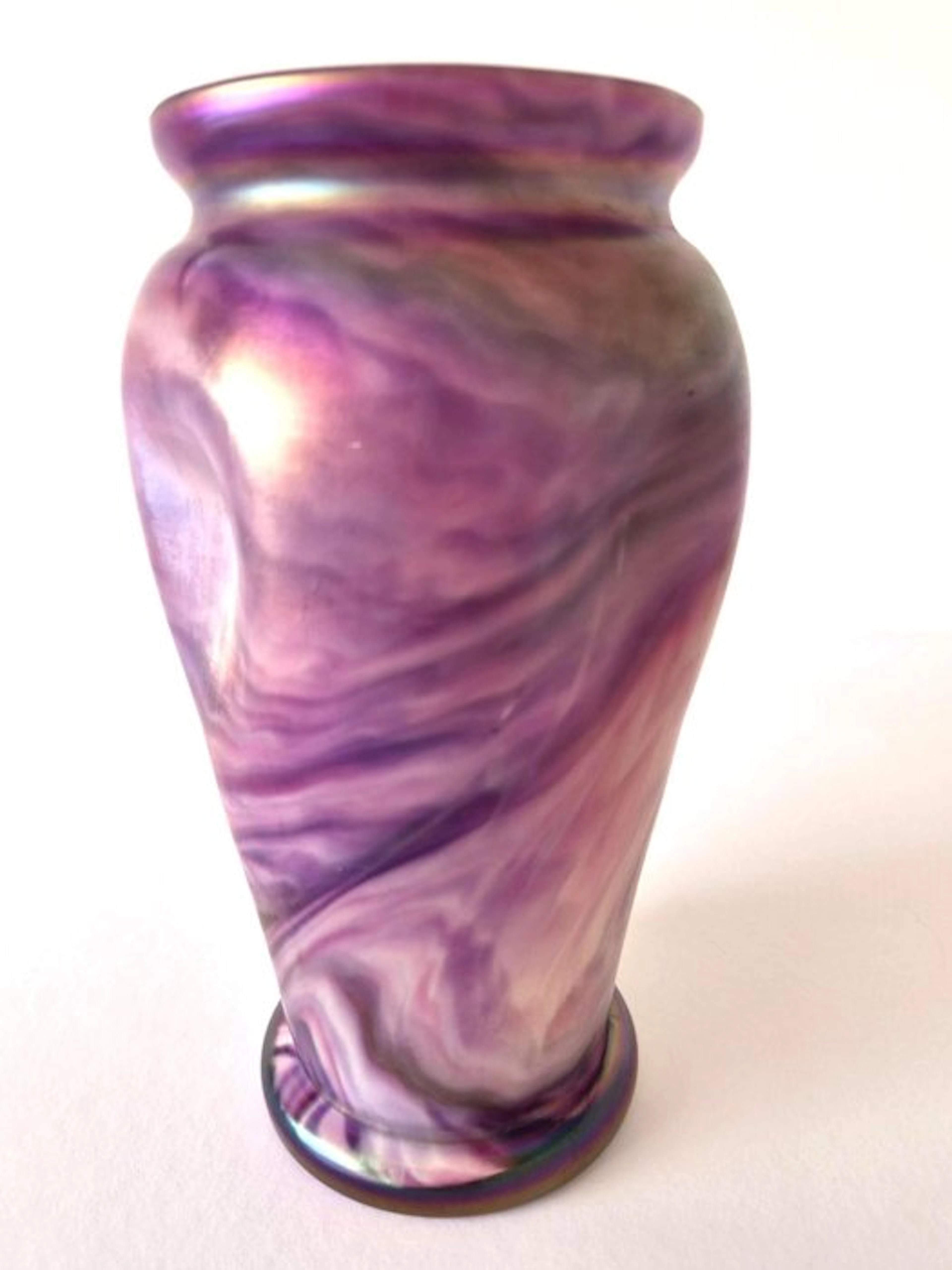Vase - Opaline glass - In the style of Loetz (1970)