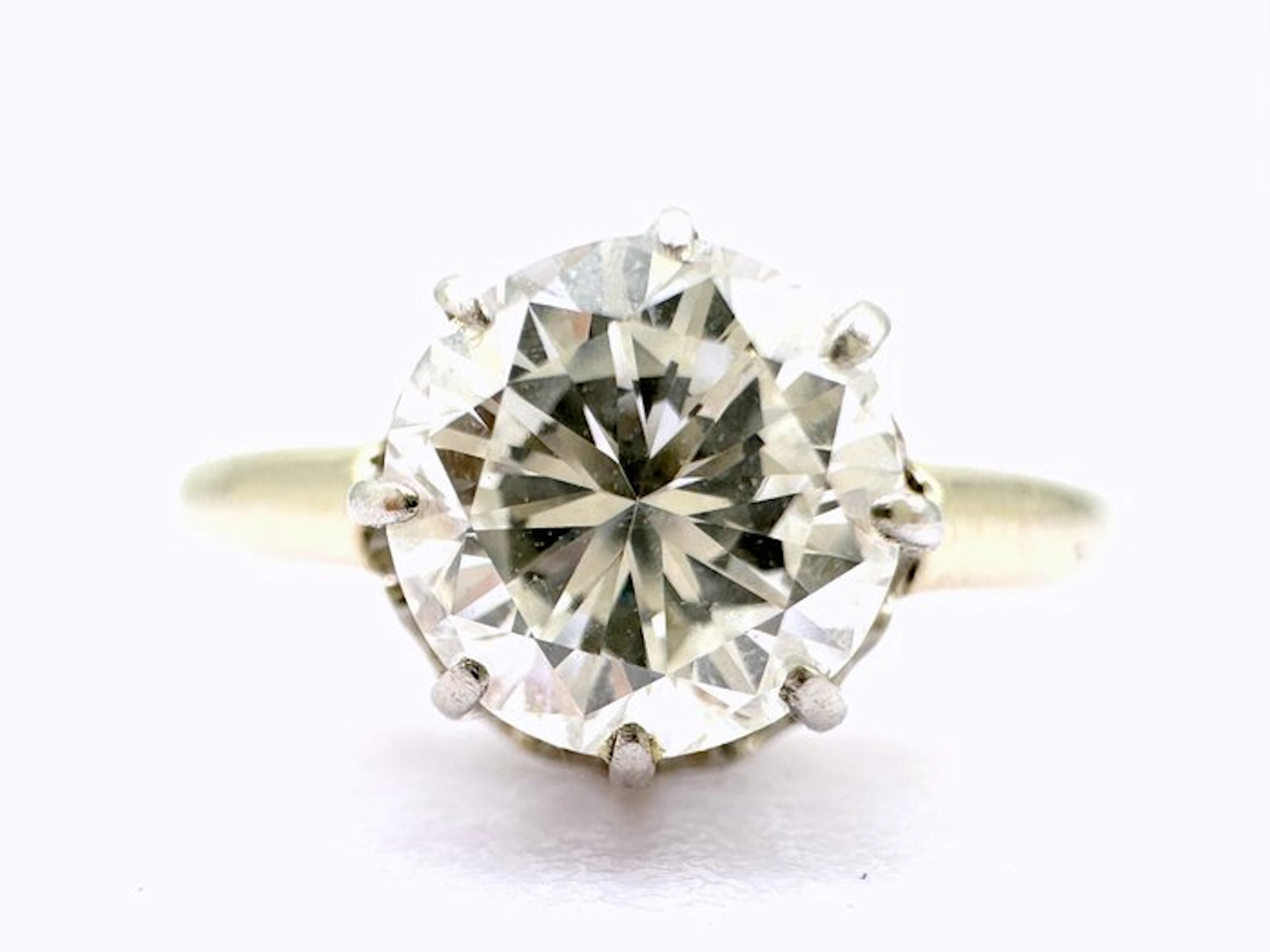 Ring - 18 kt. Yellow gold, Platinum - 1.00ct. tw. Diamond (Natural)