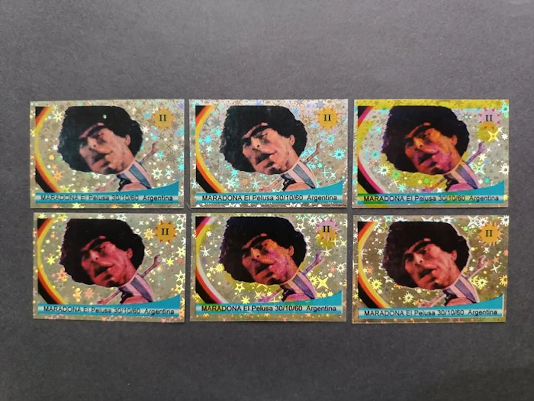 Panini 6 Figurine Olografiche Diego Armando Maradona El...