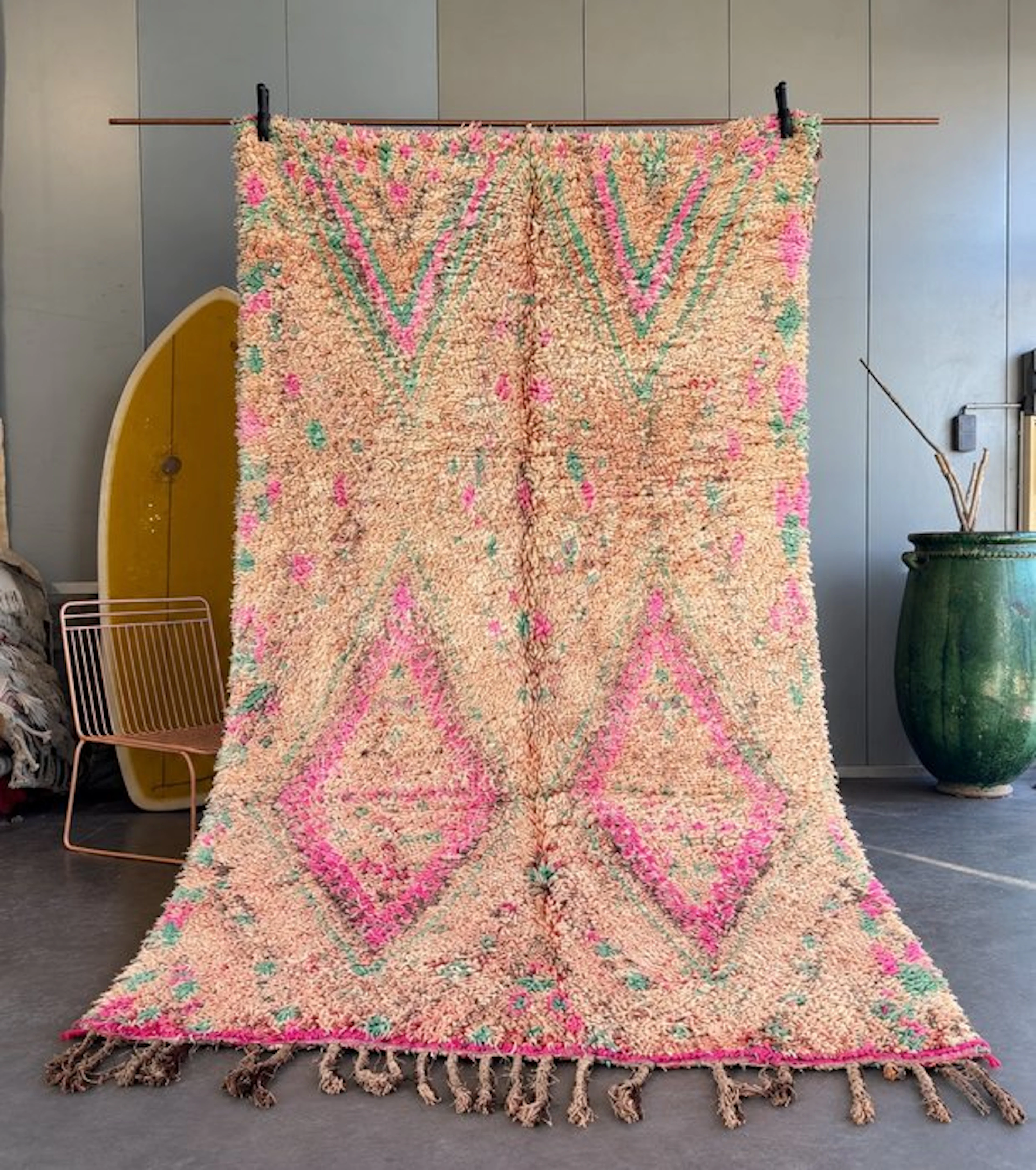 Pink Berber Moroccan Boujad Rug - Rug - 310 cm - 170 cm