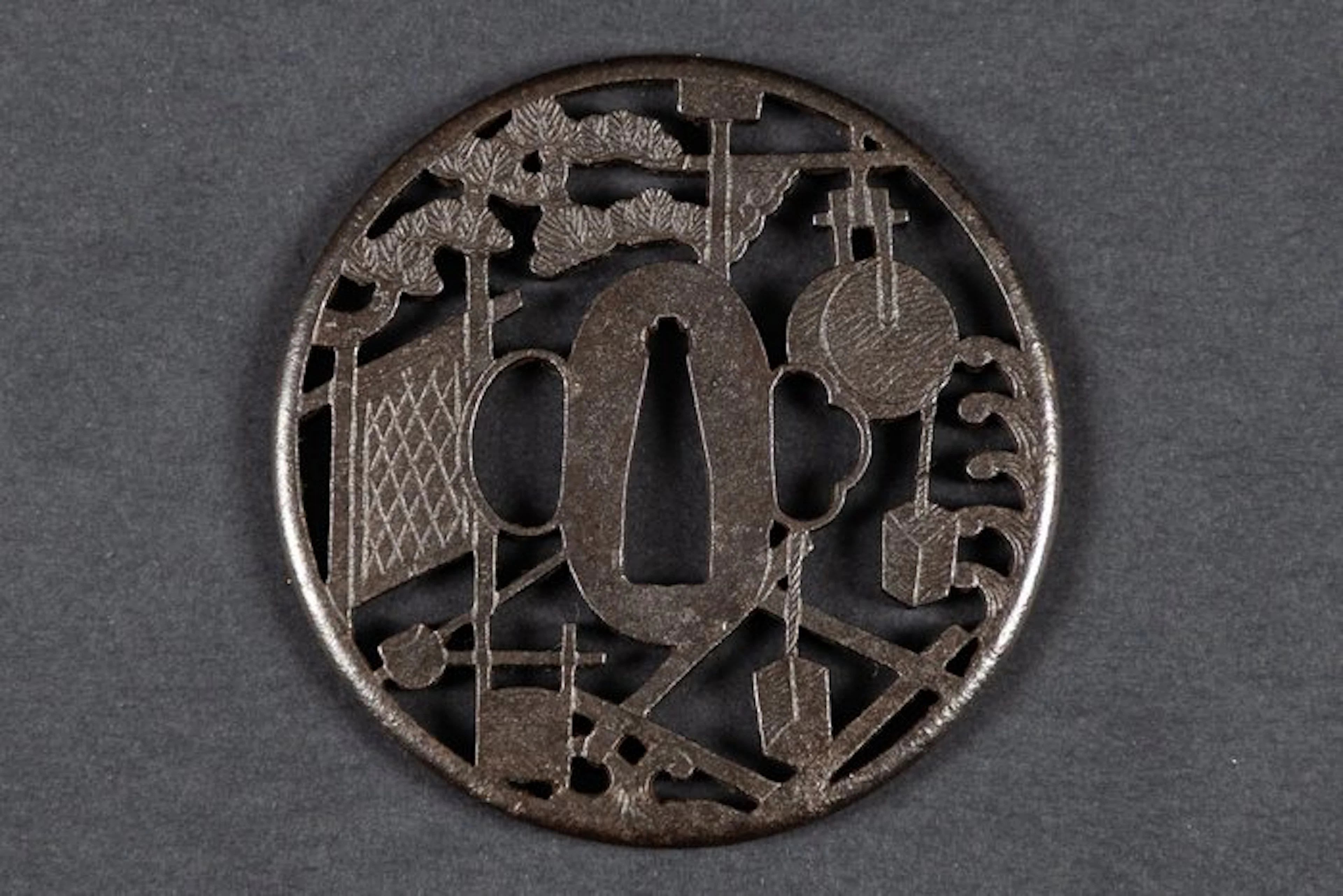 Tsuba for Katana - Iron (cast/wrought) - Japan...