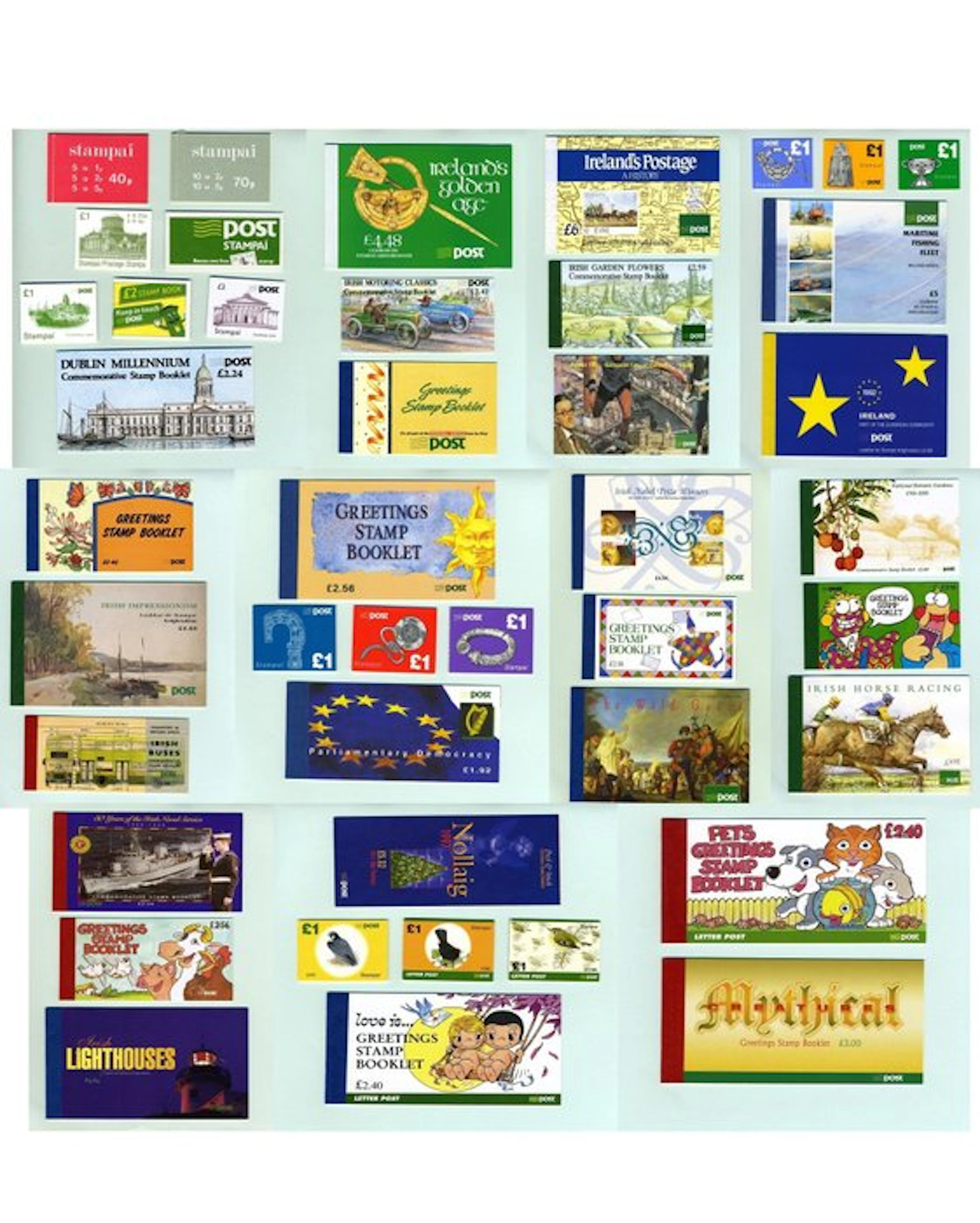 Ireland 1975/2000 - Collection of 43 different stamp booklets.