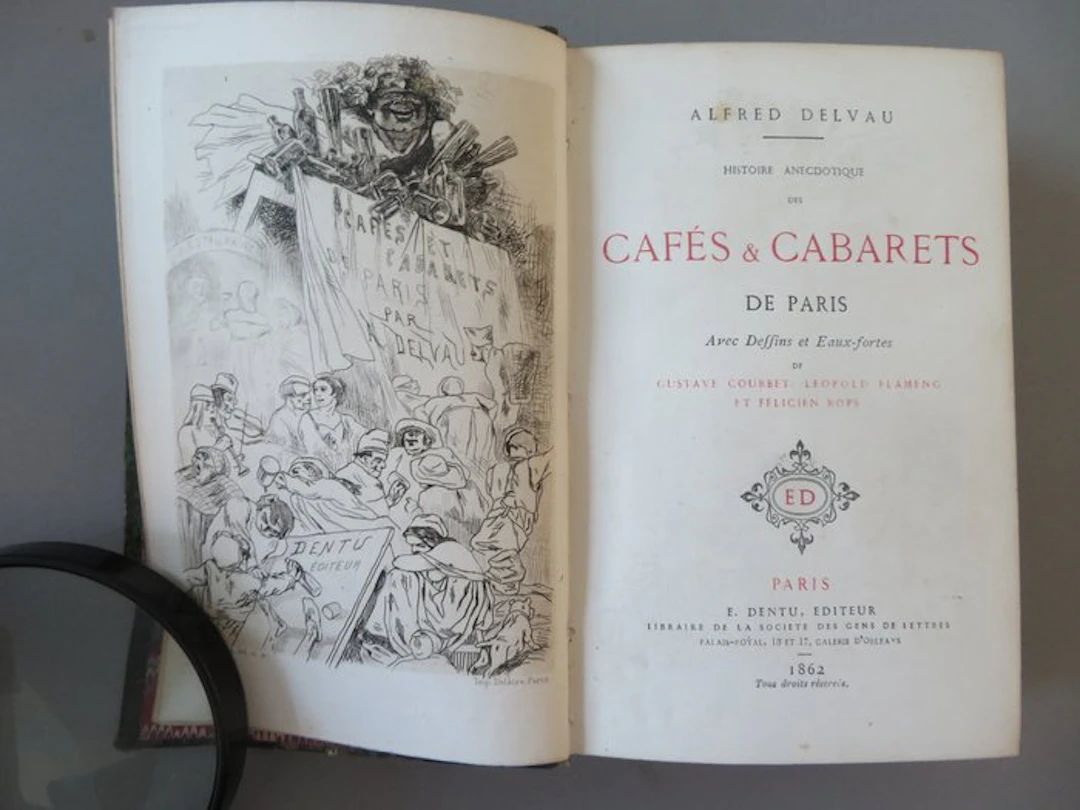 Alfred Delvau - Cafés & Cabarets De Paris 1st druk 1862 Alfred Delvau
