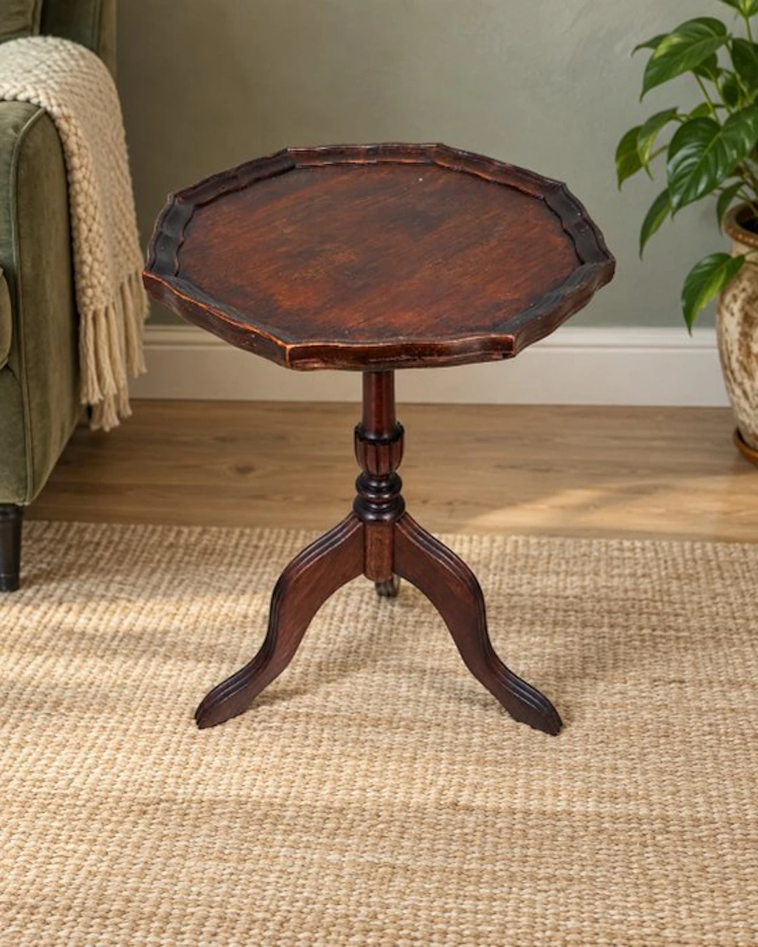 Klassieke houten bijzettafel – Pie-Crust tafelblad –...