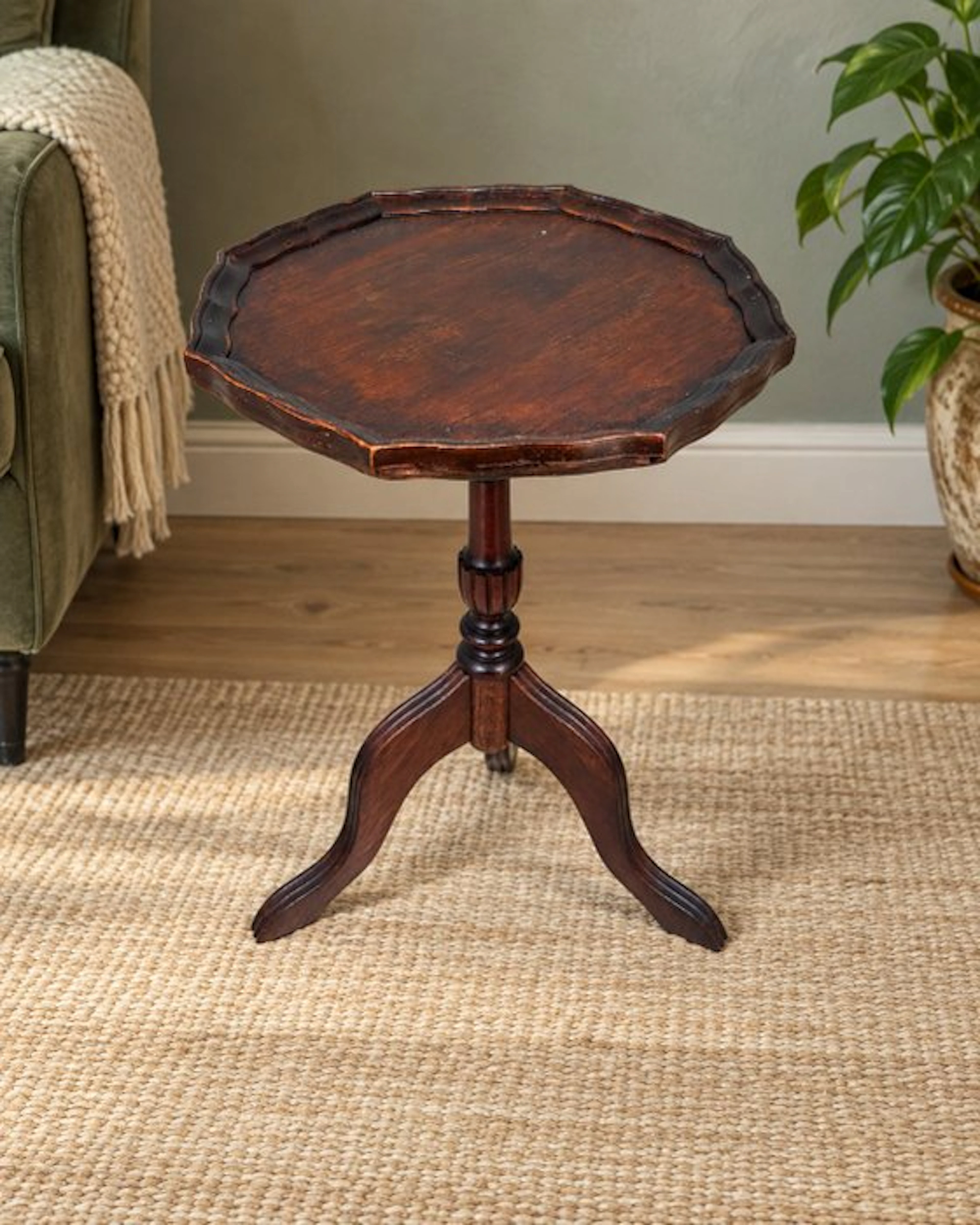 Klassieke houten bijzettafel – Pie-Crust tafelblad –...