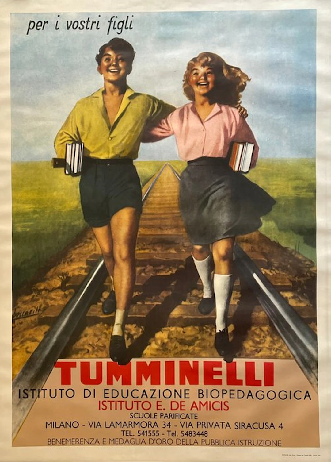 Gino Boccasile - Tumminelli - Istituto di Educazione Biopedagogica - 1970s
