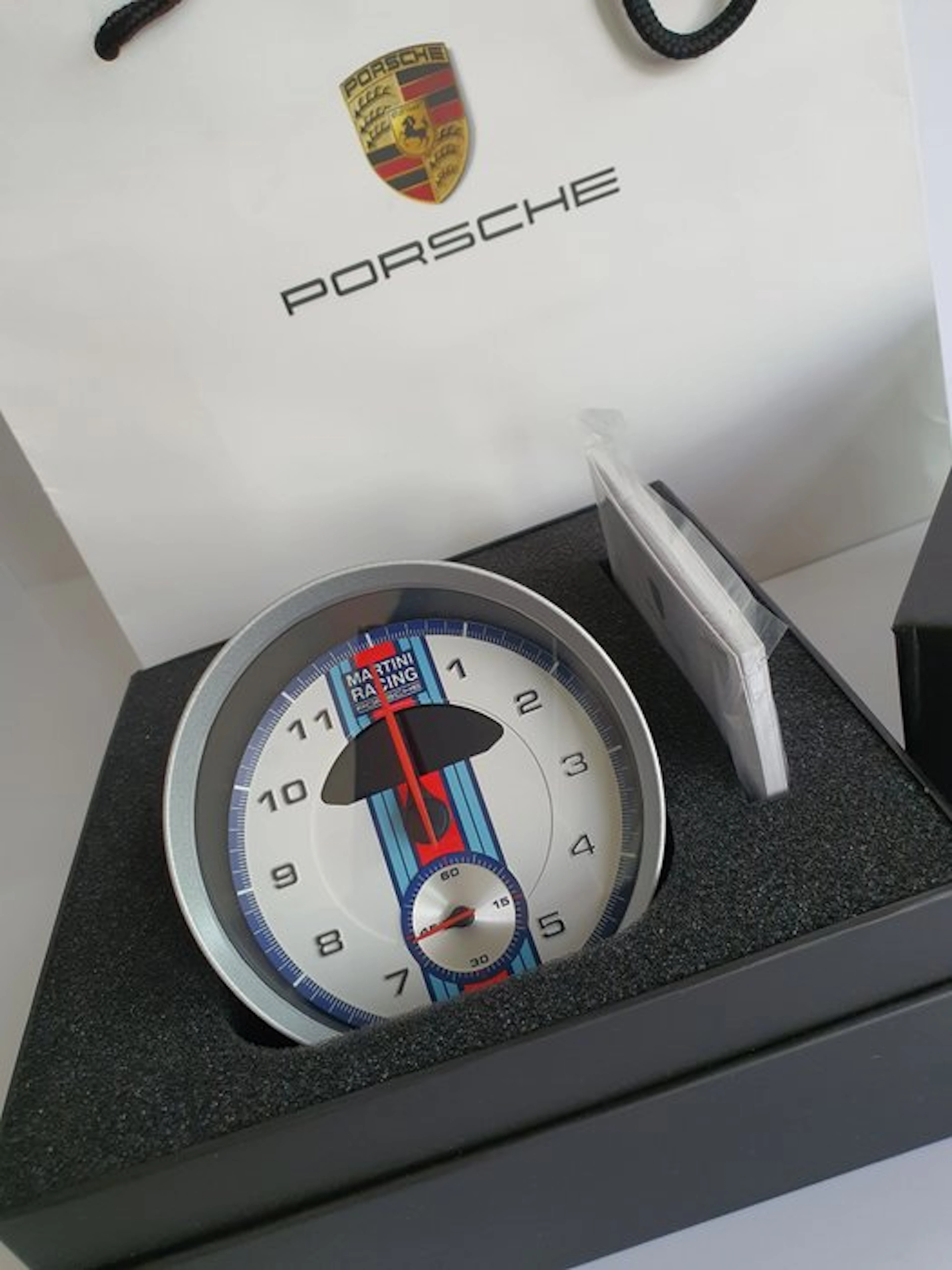 Clock - Porsche - Design Sport Chrono - Edition Martini Racing - Neuf