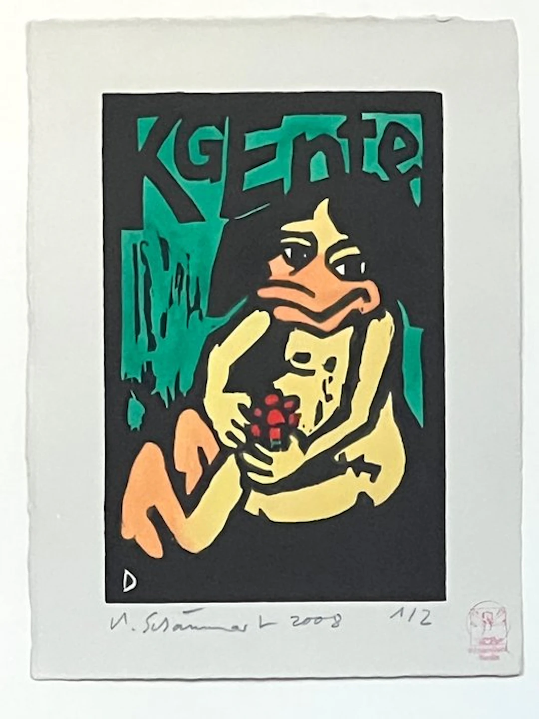 Prof. Volker Schönwart - 1 Lithograph - Donald Duck...