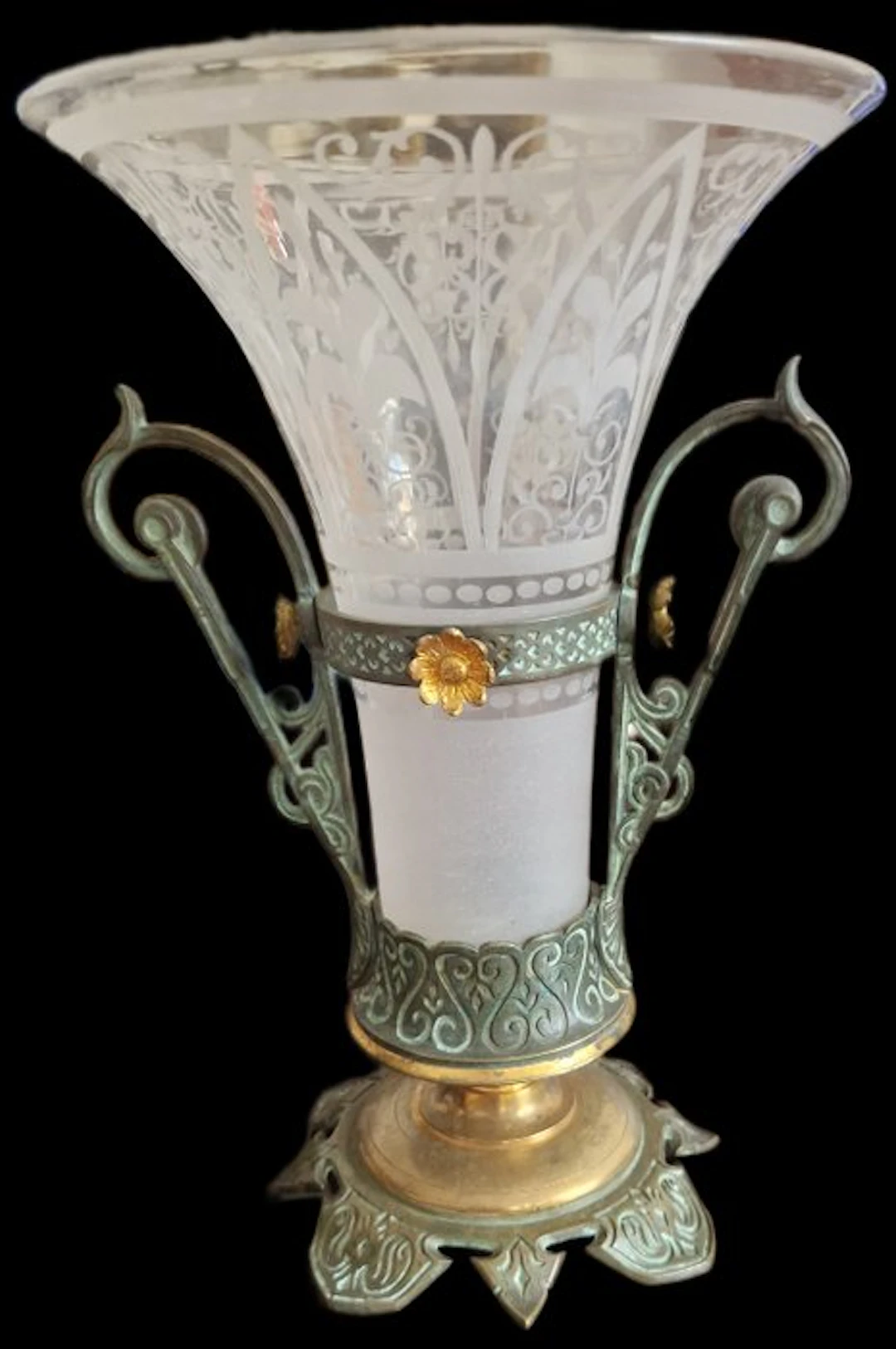 Vase - vase cornets - bronze crystal