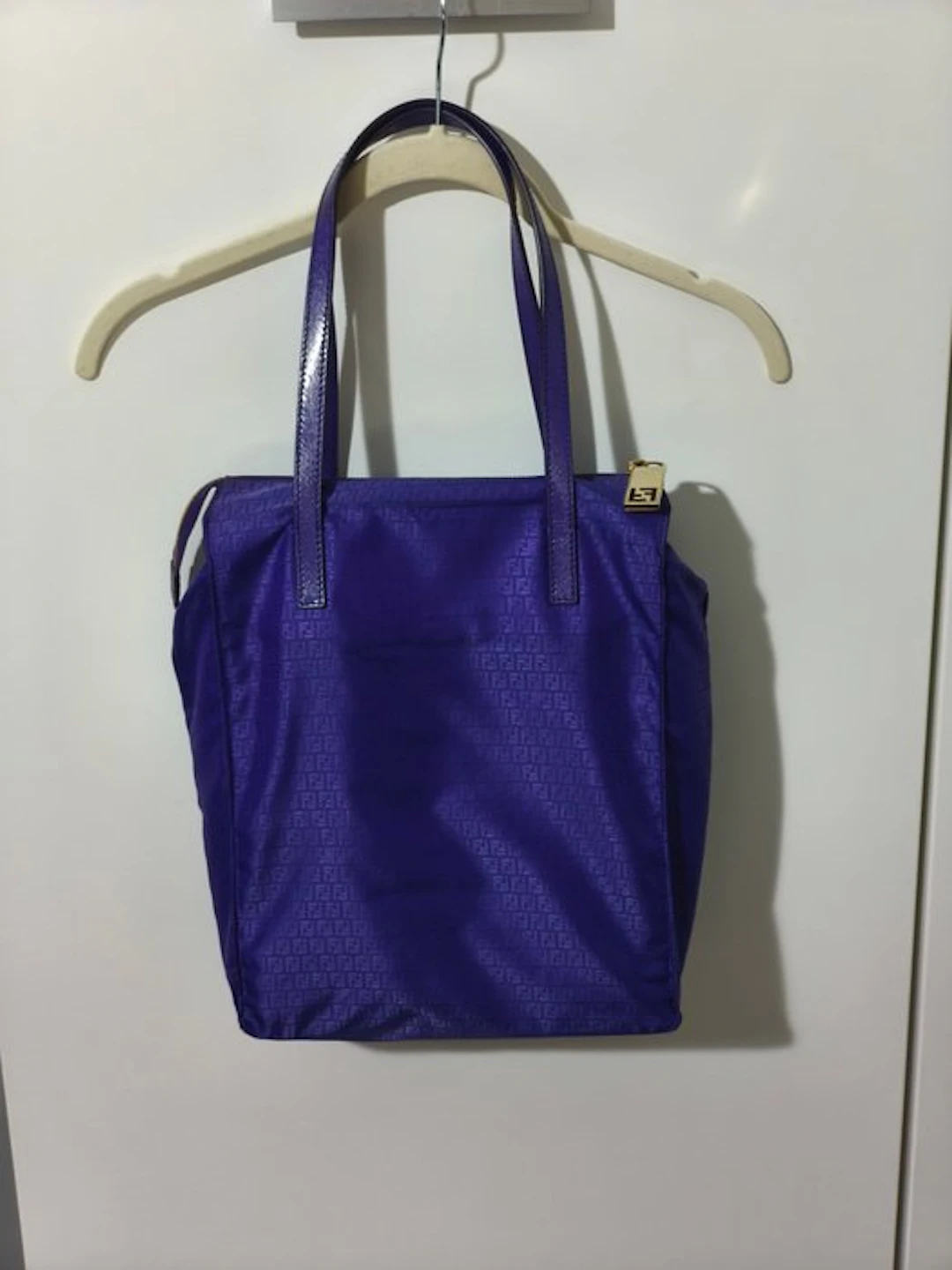 Fendi - tote bag nuova in tessuto monogram e manici in...