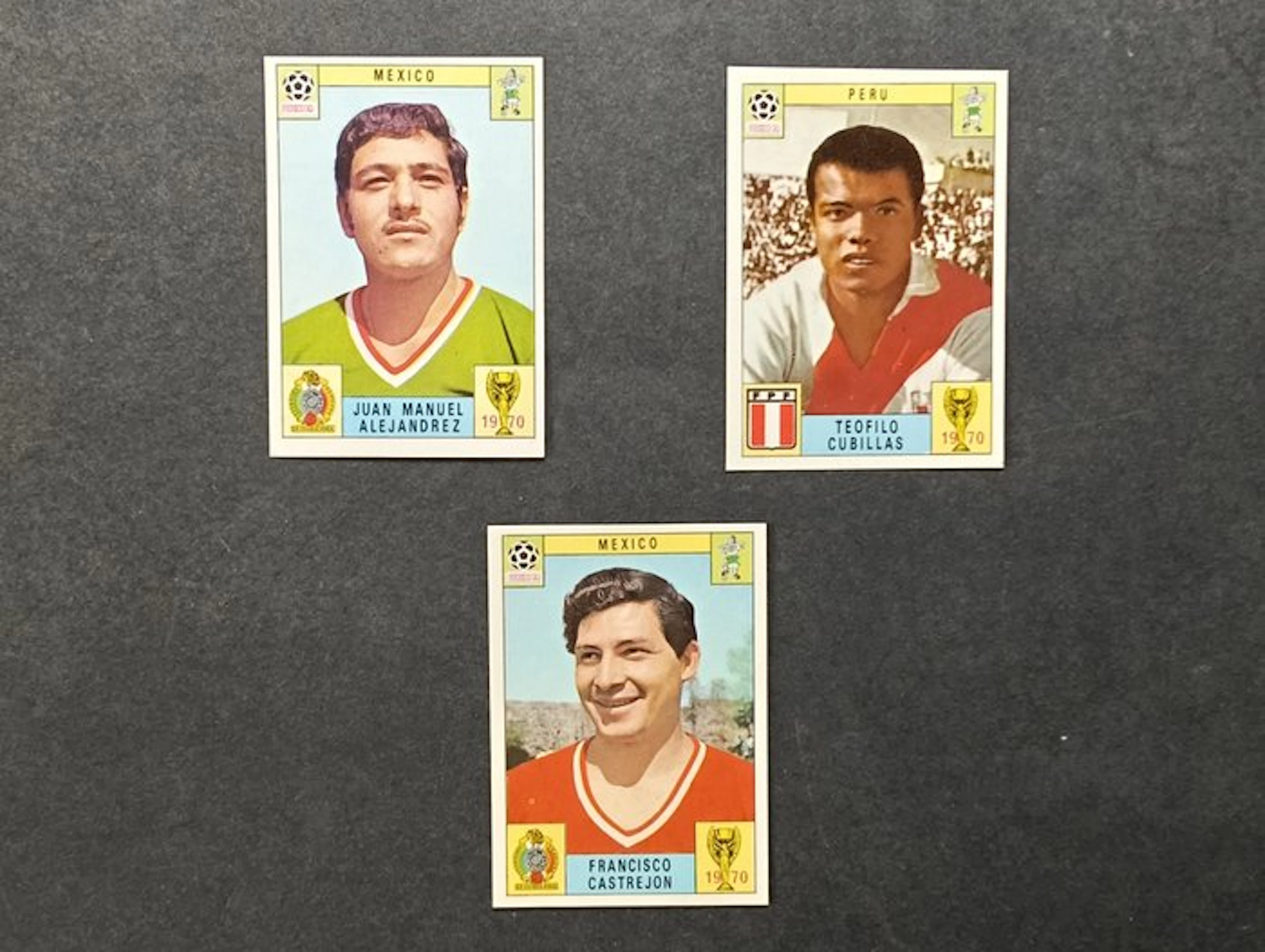 Panini Panini Mexico 70 - 3 Figurine Originali Cubillas