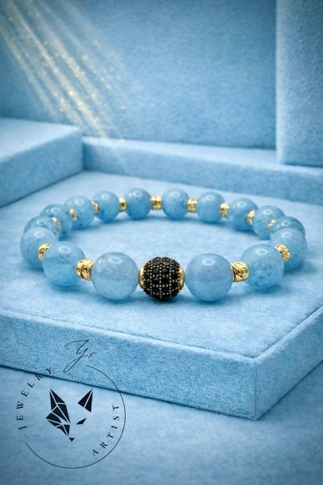Made to measure - Aquamarine - .925 Silver - CZ...
