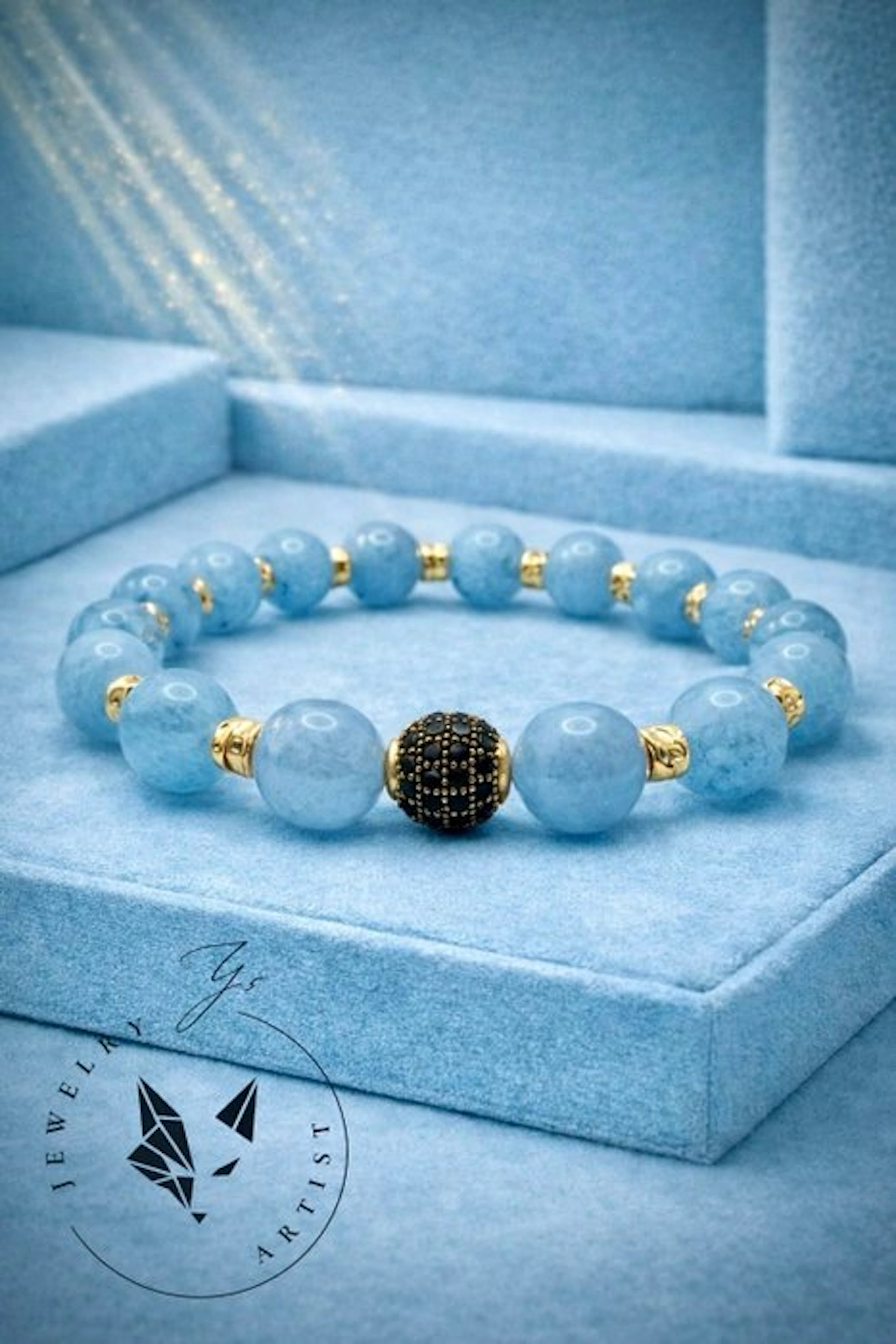 Made to measure - Aquamarine - .925 Silver - CZ...