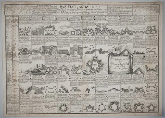 Baroque fortifications - map curiosity; Johann Ulrich...