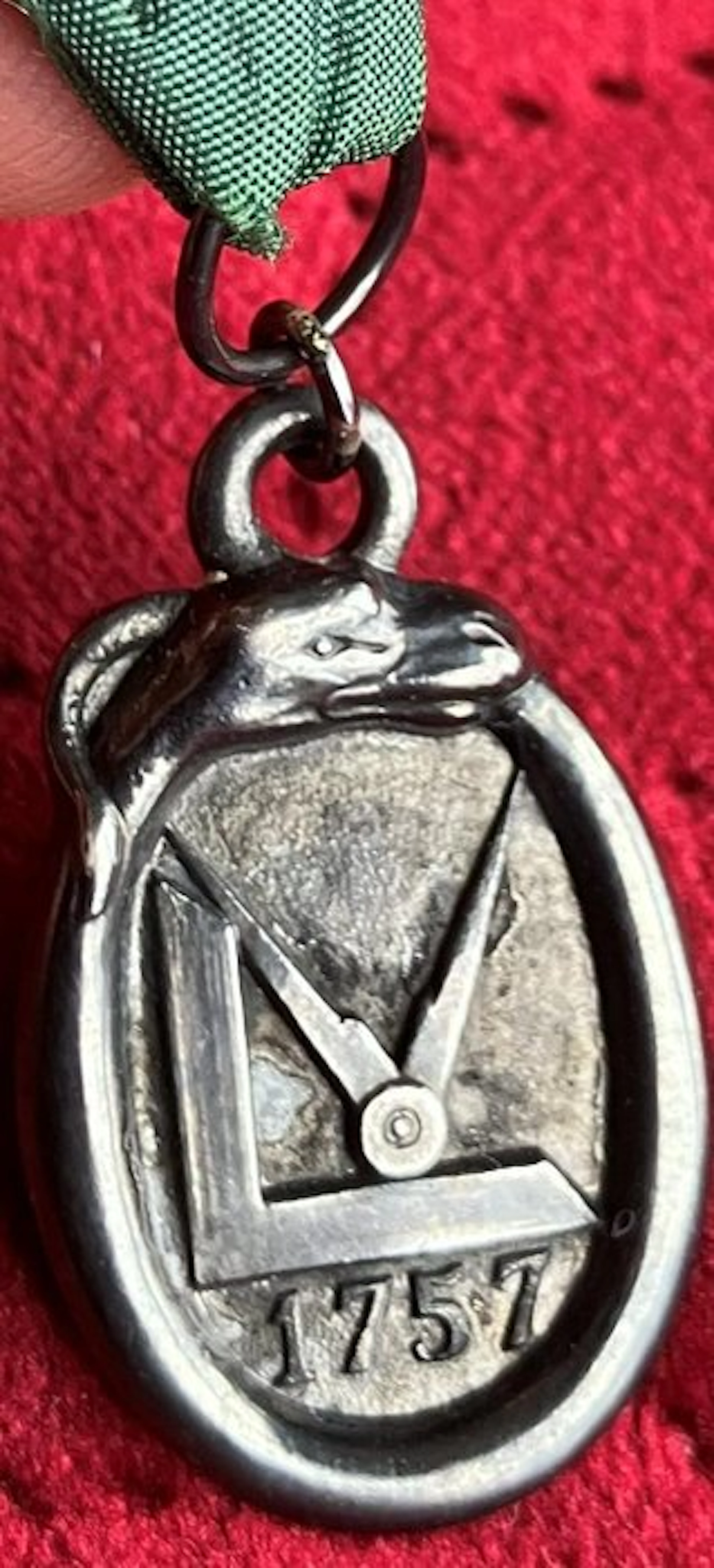 Silver - Jewellery pin - Historical Freemasonry 1757